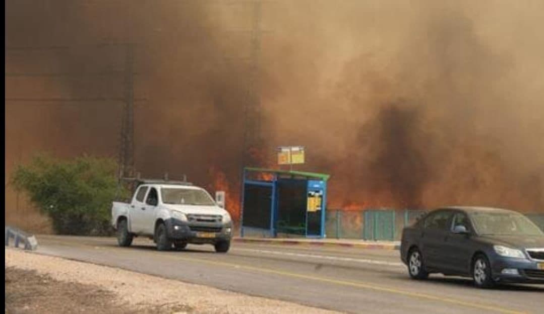 A thick cloud of smoke, all over the north.