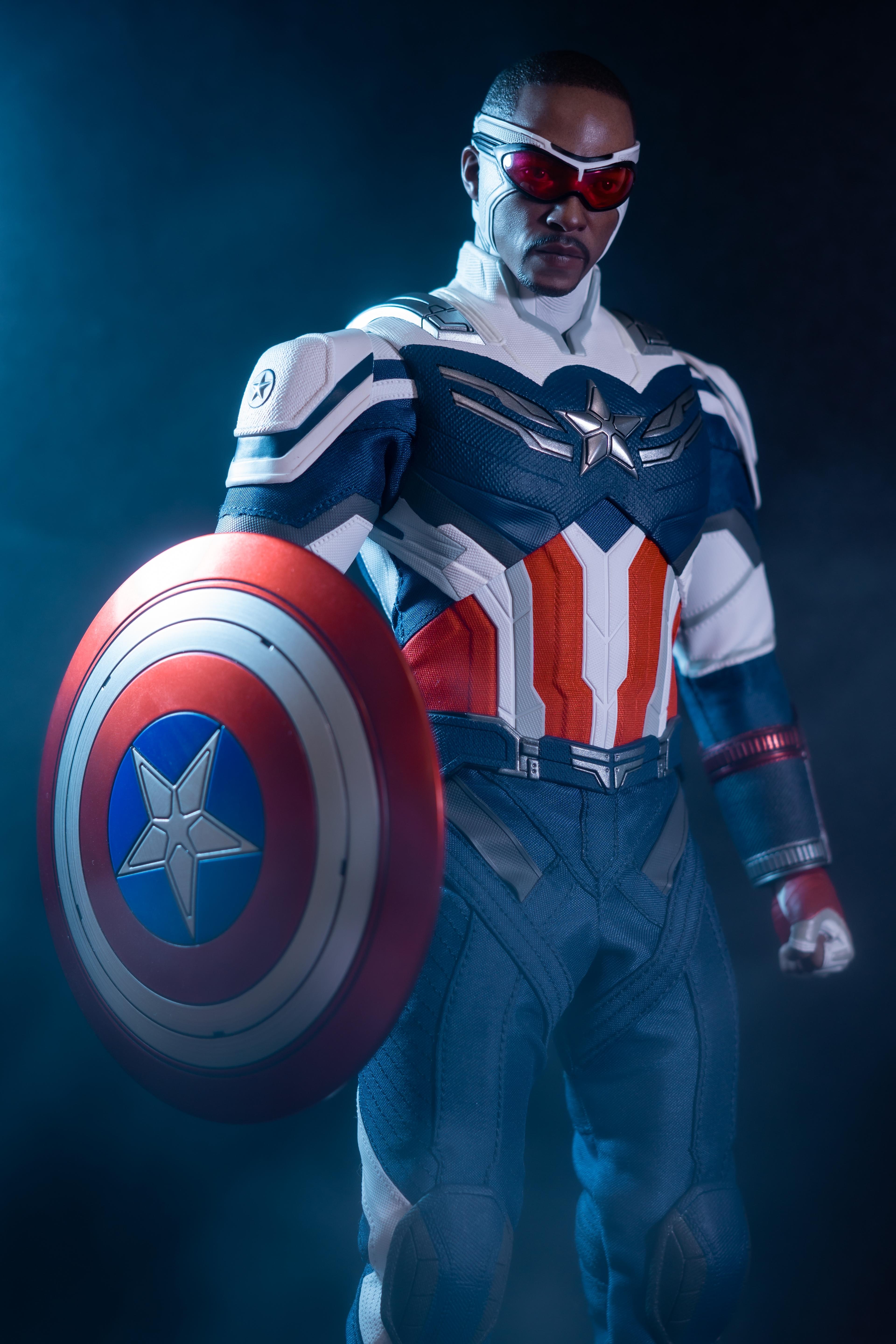 Sam Wilson as Captain America (Anthony Mackie) Sam Wilson as Captain America (Anthony Mackie)