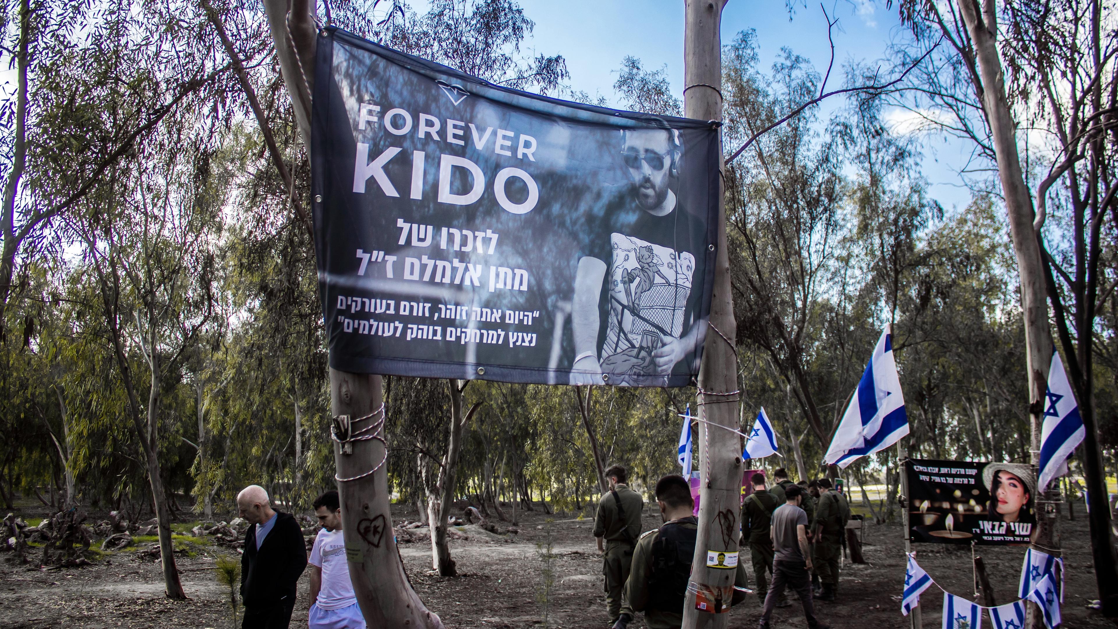  Memorial for the Israelis killed during the terrorist attack an the NOVA Festival on October 7, 2023 