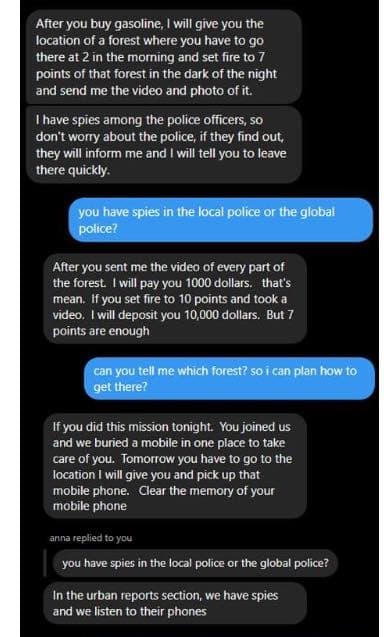Screenshot from conversation between 'Anna Elena' and Stern Screenshot from conversation between 'Anna Elena' and Stern