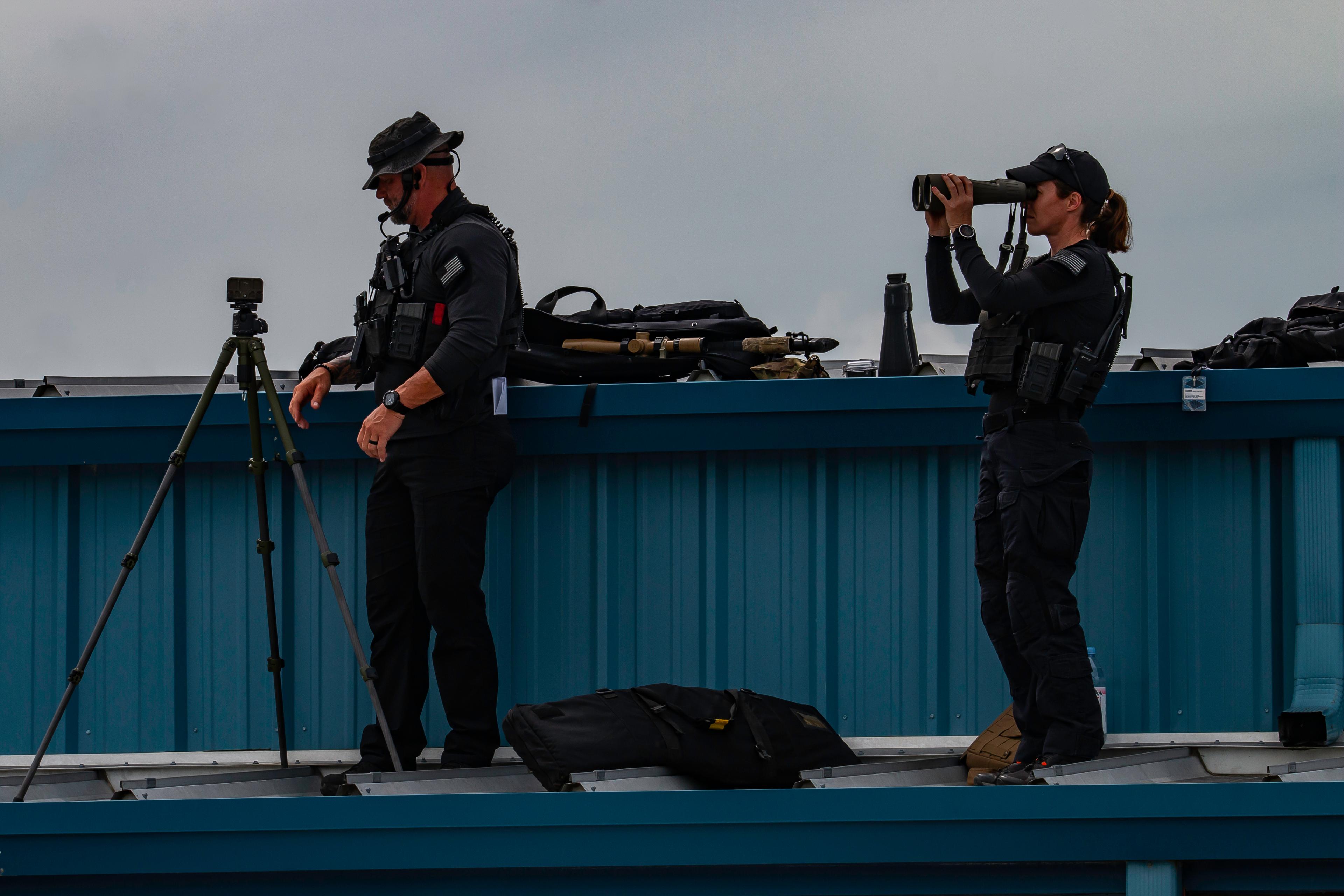 A pair of Secret Service snipers A pair of Secret Service snipers