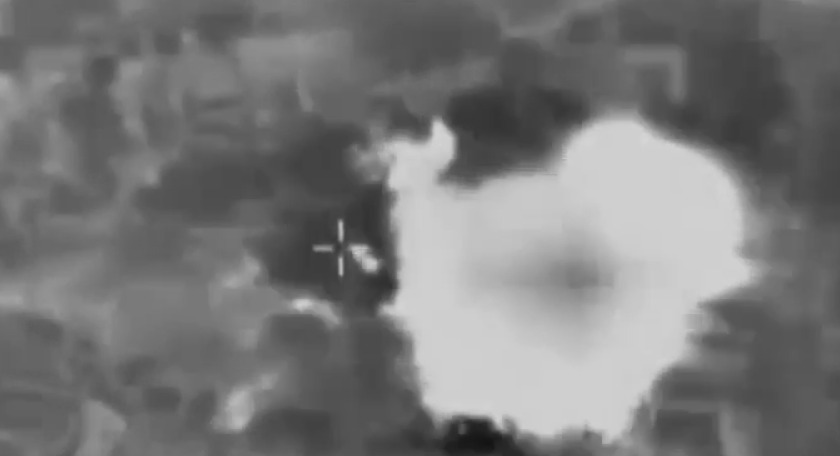 Striking Hezbollah targets.