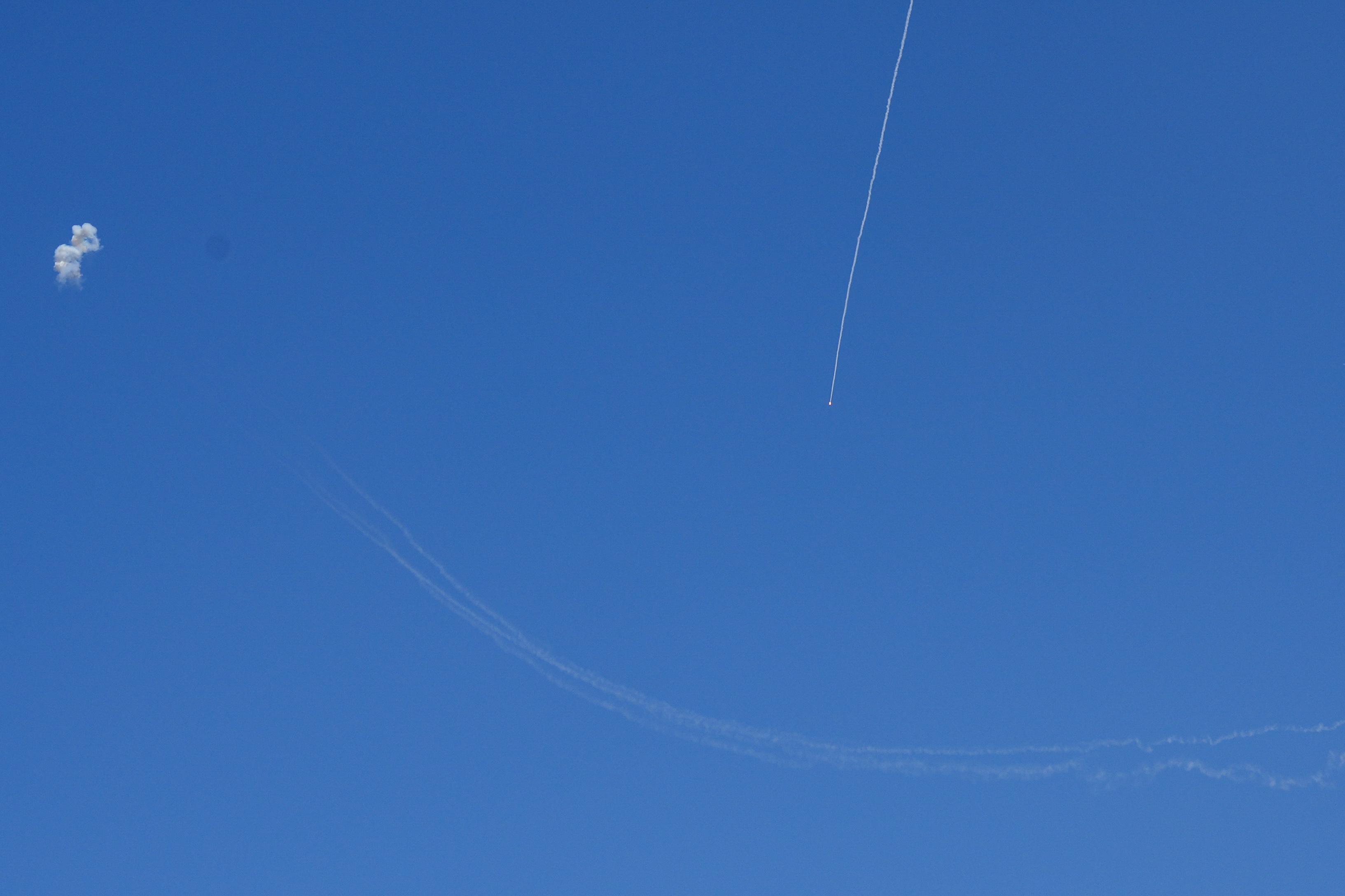 Intercepting Hezbollah rockets. Illustration.