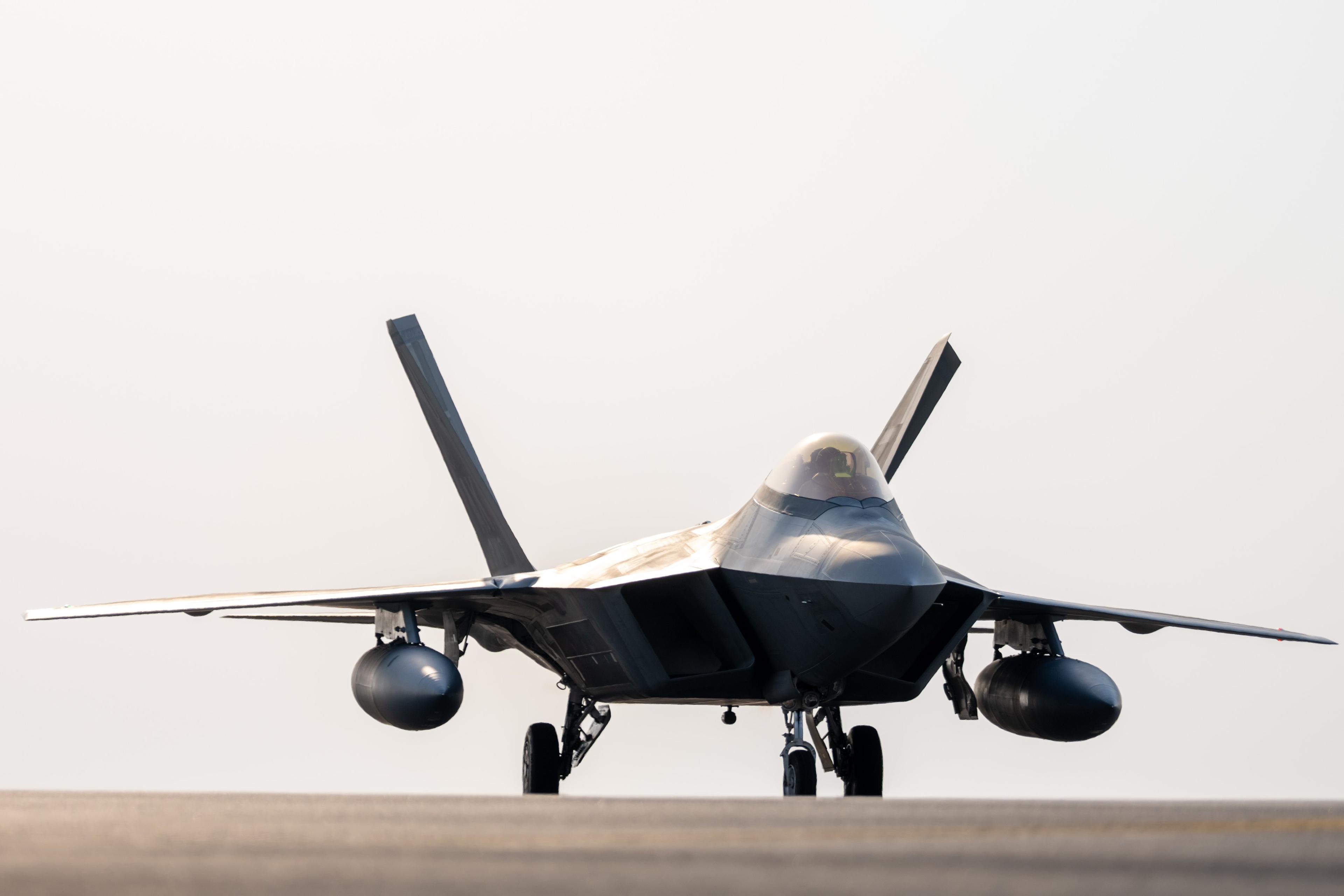 F-22 Raptors.