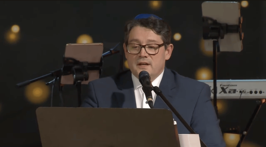 Cantor Nikola David appears in a 2018 performance. Cantor Nikola David appears in a 2018 performance.