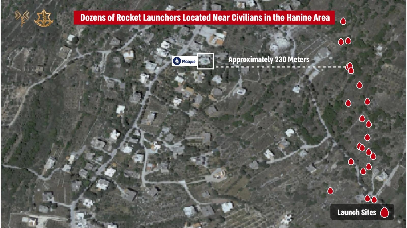 Rocket launchers near civilian areas. Rocket launchers near civilian areas.