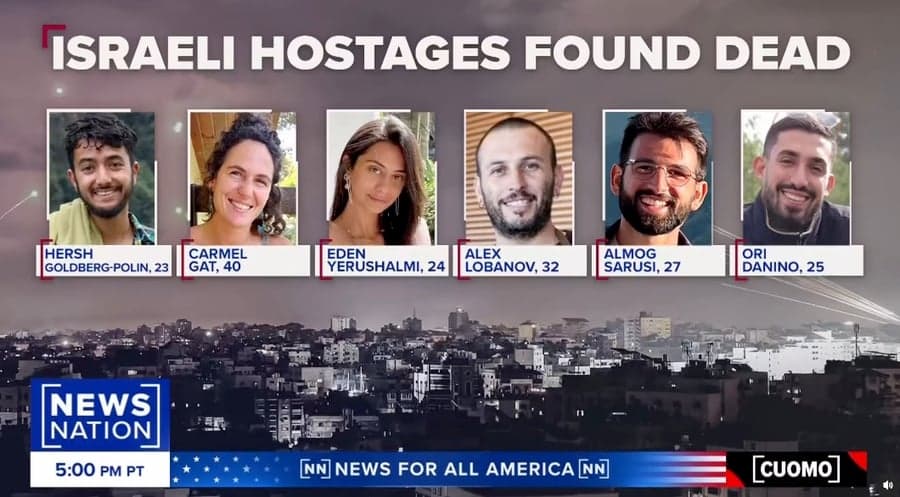 Six Israeli hostages who were executed by Hamas Six Israeli hostages who were executed by Hamas