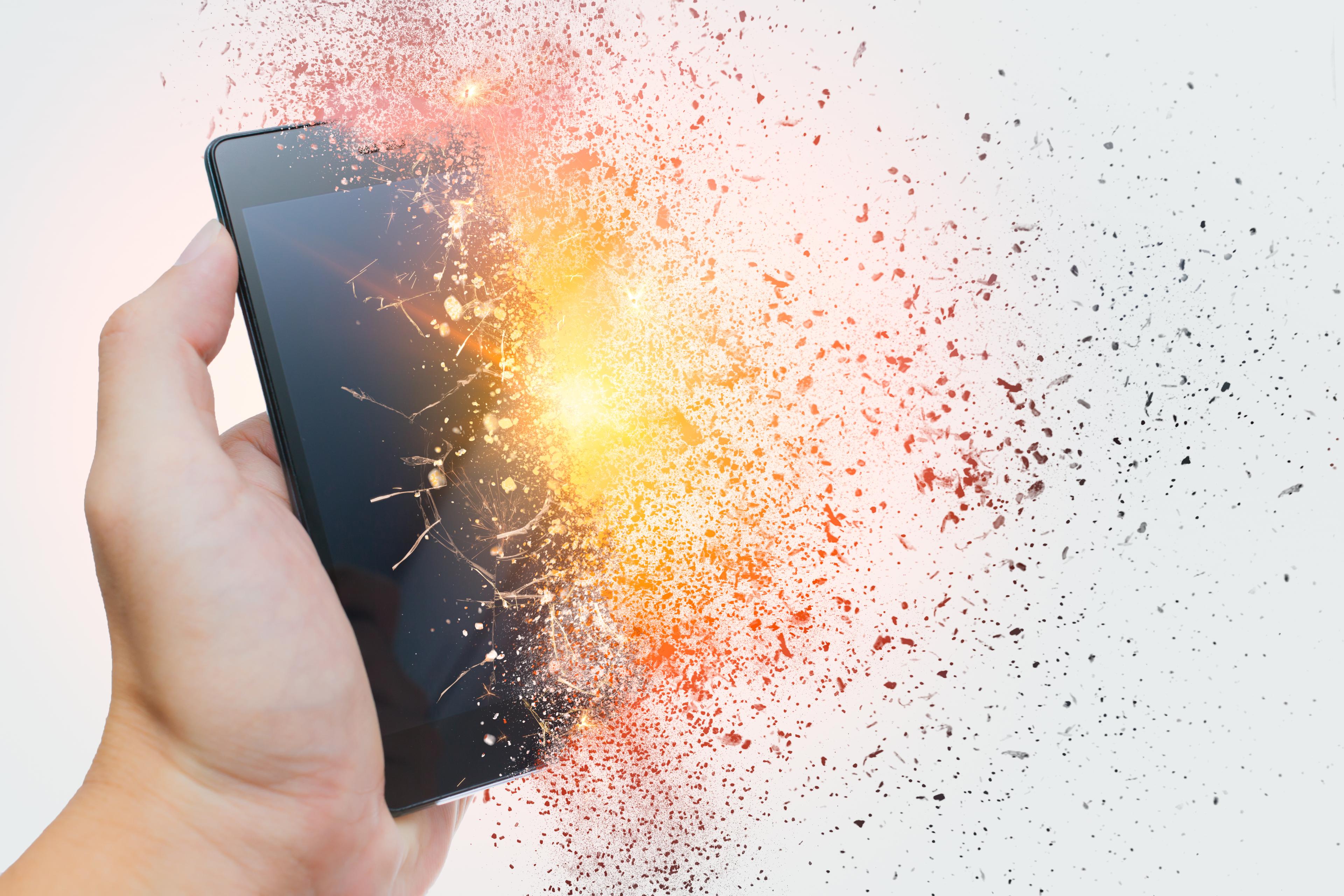 Exploding device. Illustration. Exploding device. Illustration.