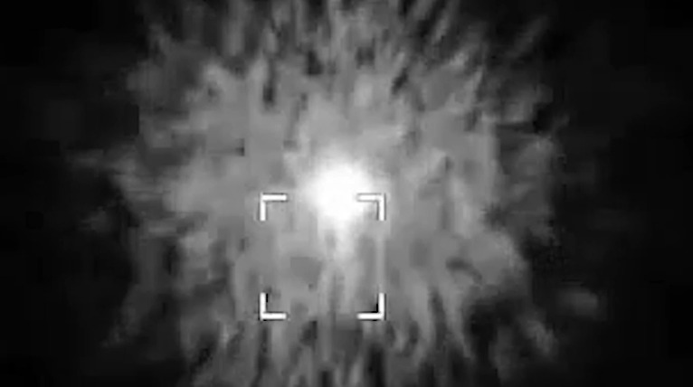 Blowing up a drone.