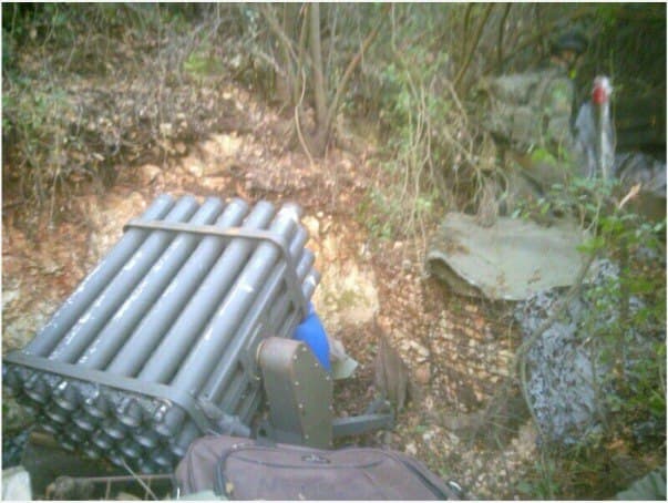 Hezbollah rocket launcher. Hezbollah rocket launcher.