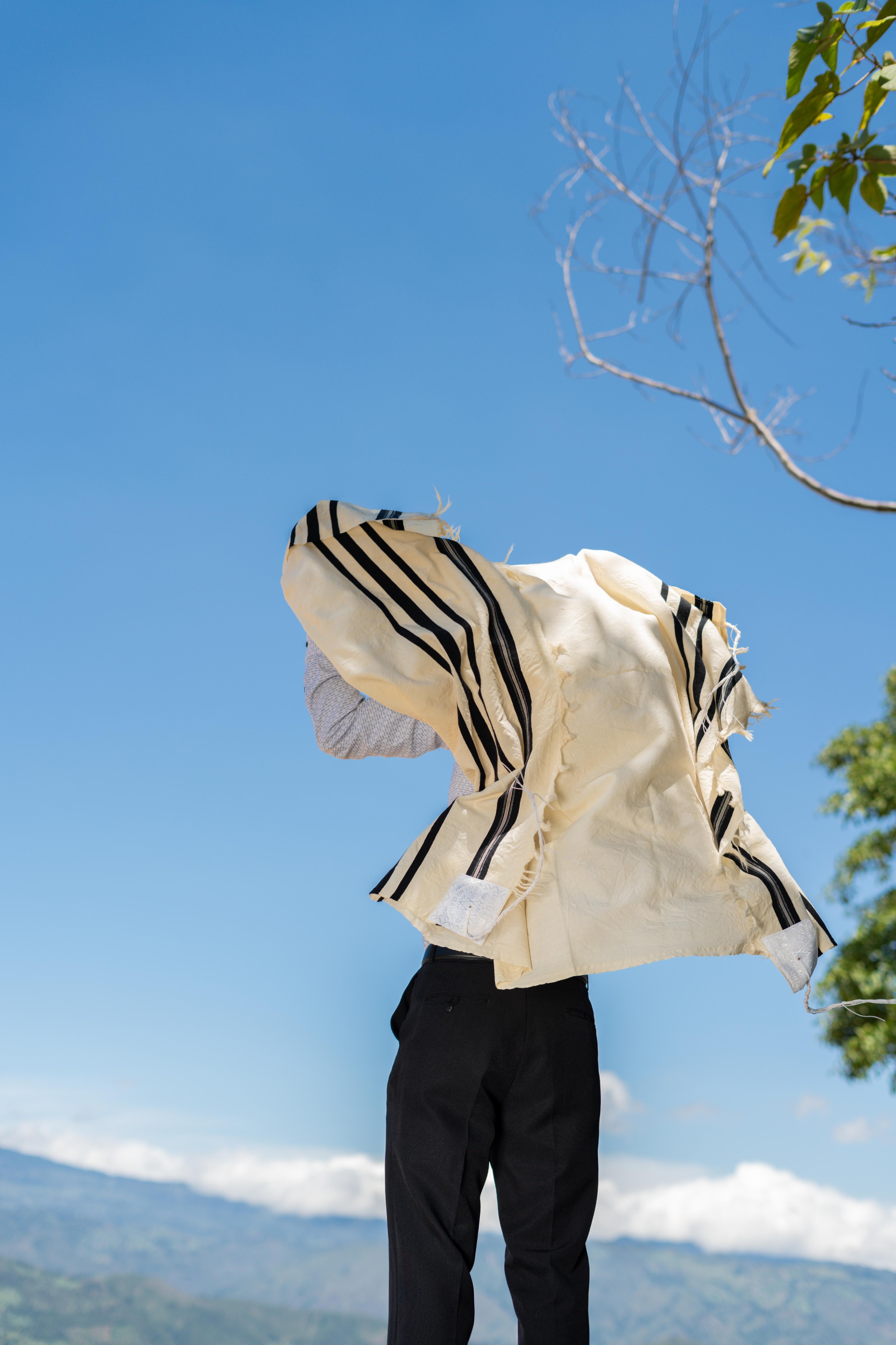 Jewish man wearing a Tallit Jewish man wearing a Tallit