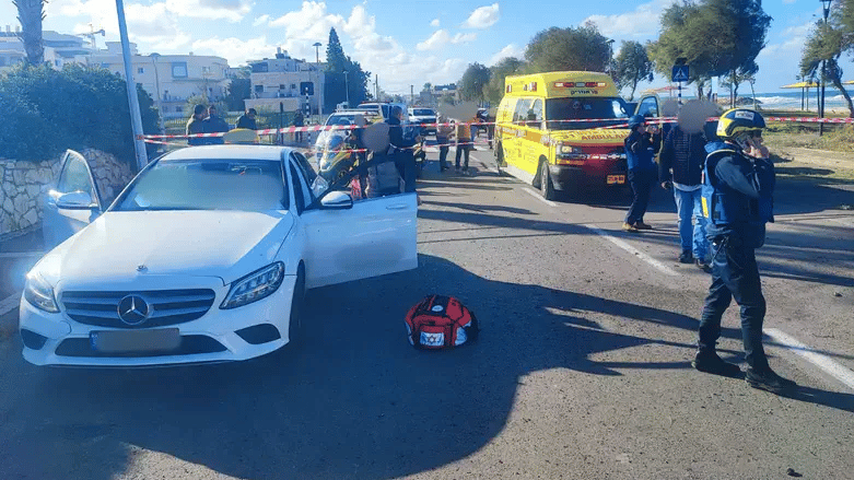 Scene of rocket strike in Nahariya Scene of rocket strike in Nahariya
