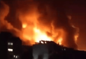 Fallout from IDF strike on Syrian military site. Fallout from IDF strike on Syrian military site.