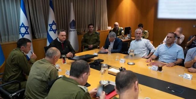 Israel Katz at the security meeting 