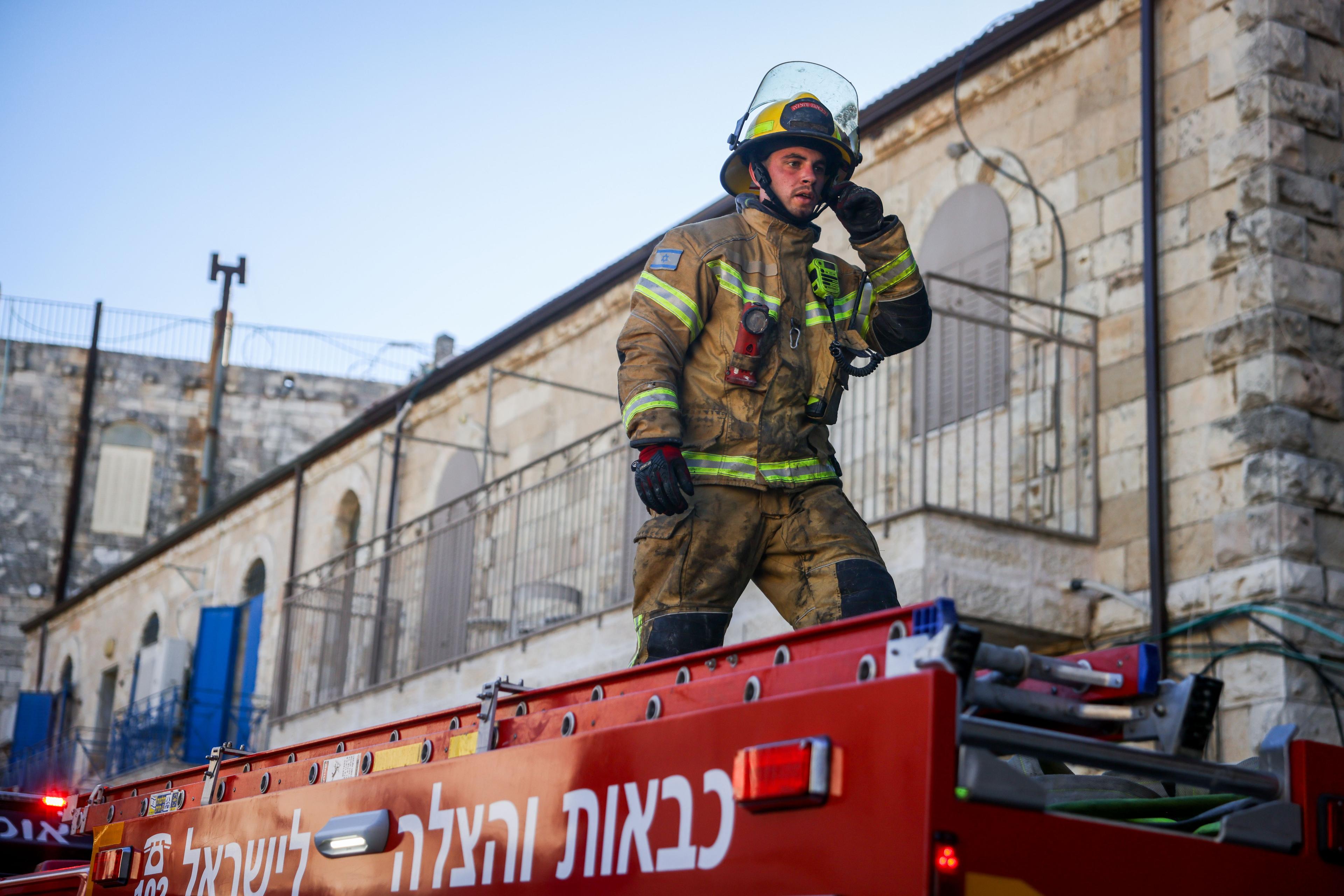 Israeli firefighter