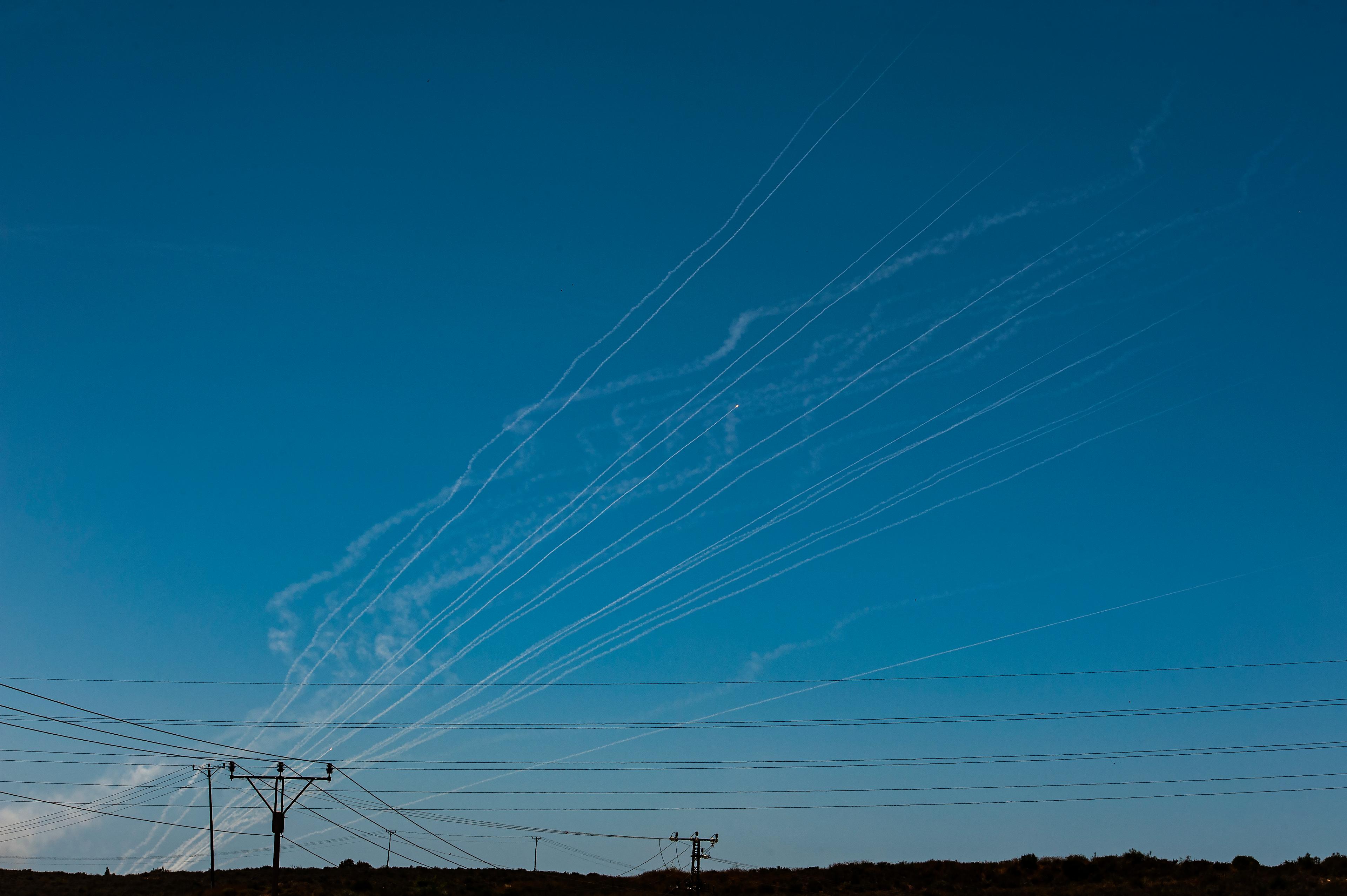 Rocket interception over south. Illustration. Rocket interception over south. Illustration.
