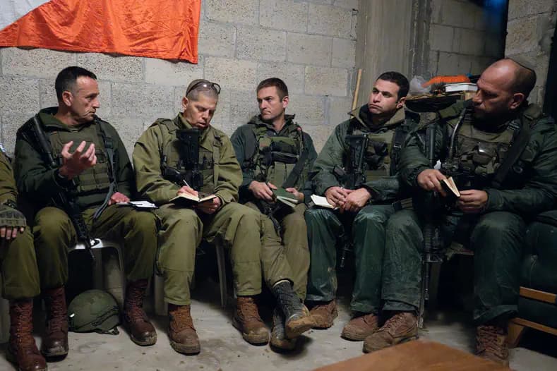 Halevi during situational assessment in Gaza Halevi during situational assessment in Gaza