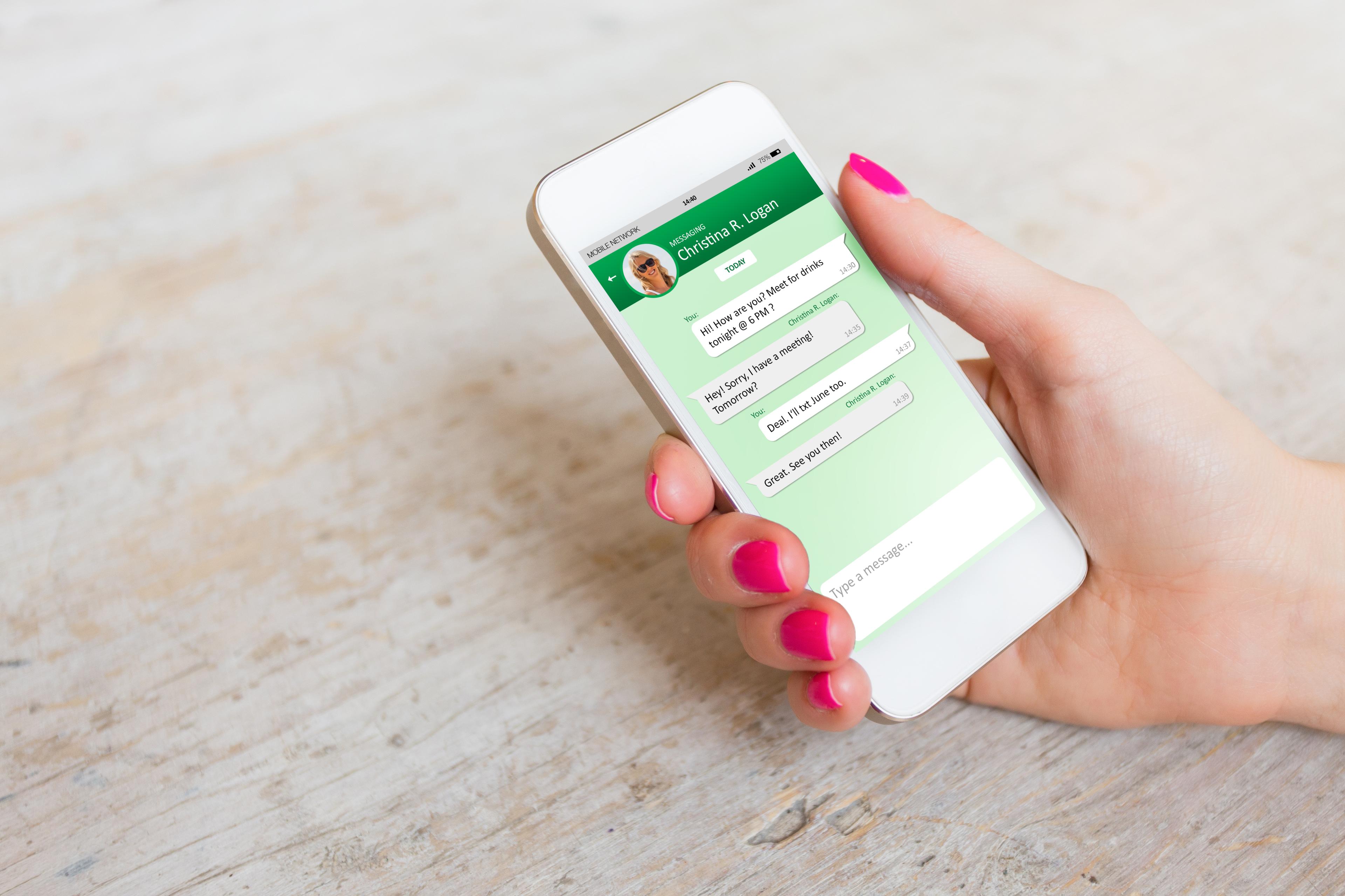 Illustrative: Whatsapp messaging Illustrative: Whatsapp messaging