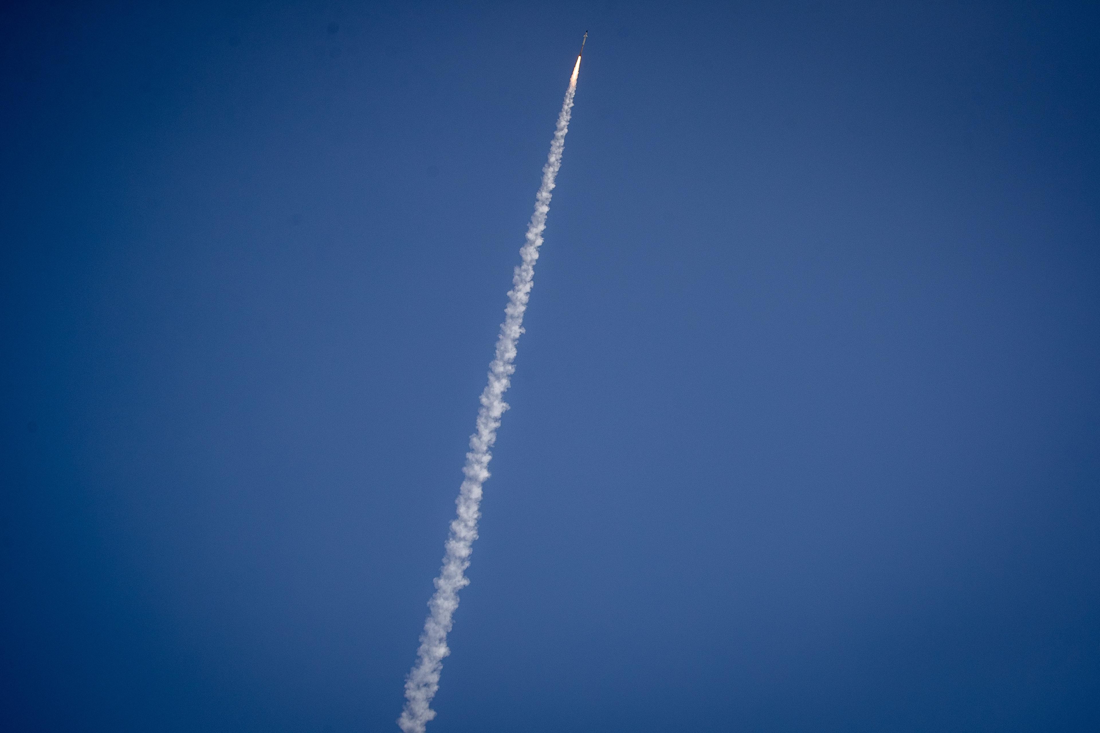 Rocket fire from Gaza. Illustration.
