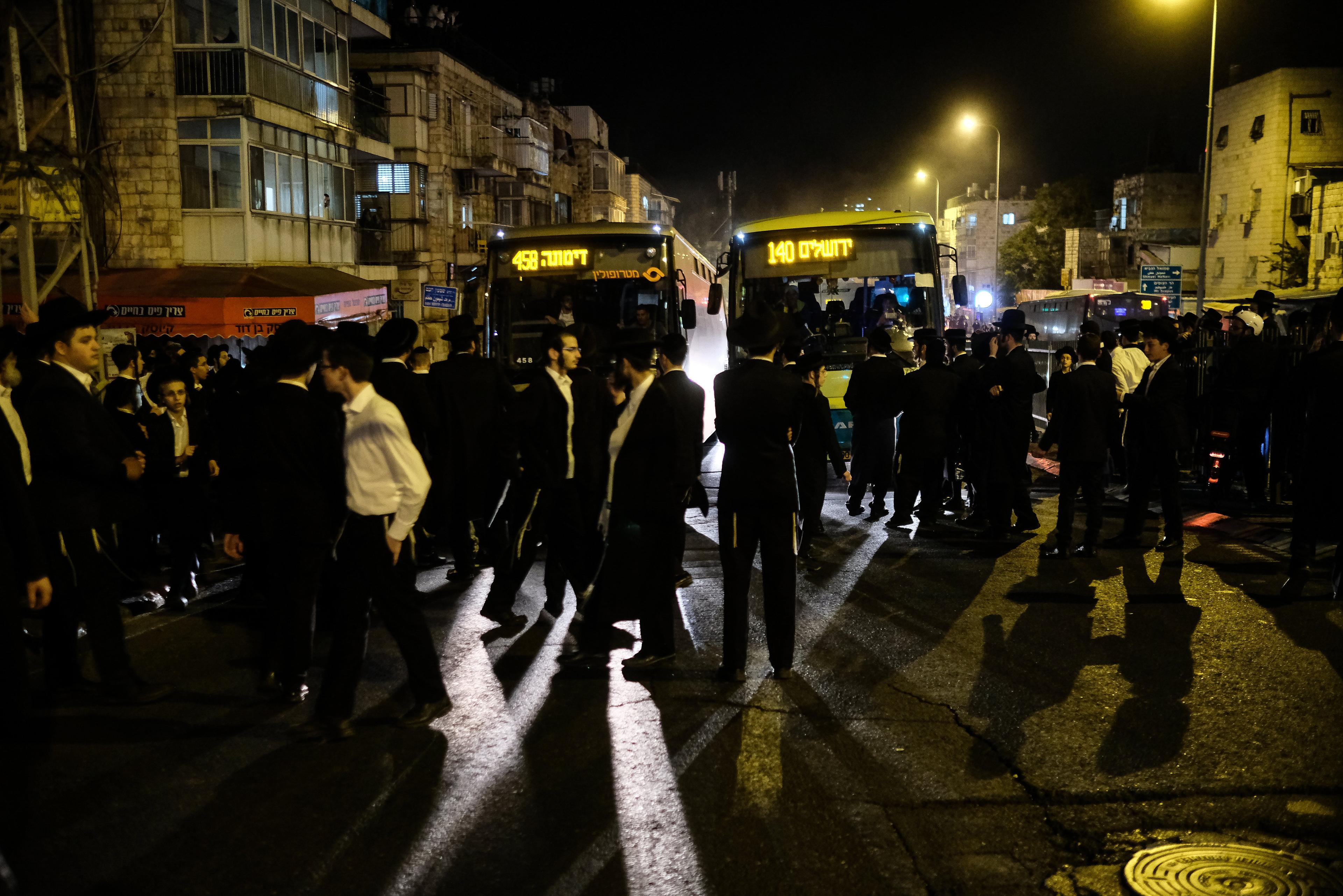 Haredi anti-draft protest. Haredi anti-draft protest.