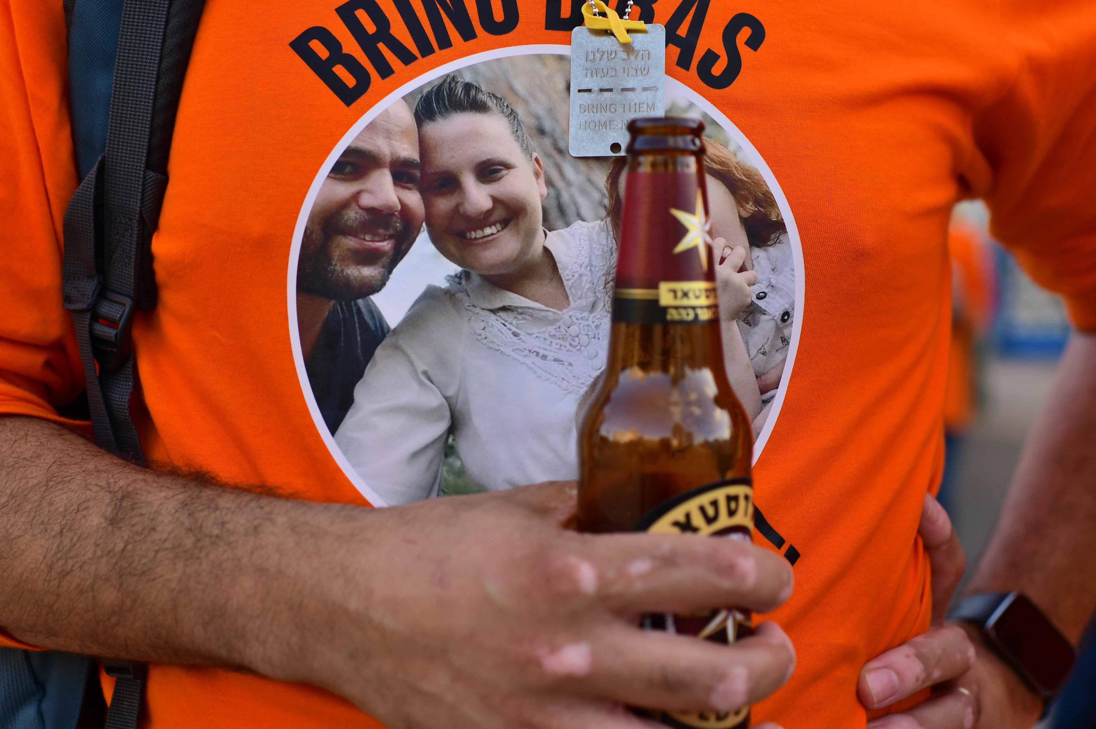"Bring Bibas." "Bring Bibas."