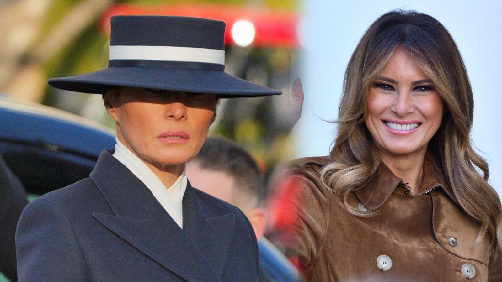 Melanie Trump during her husband's inauguration