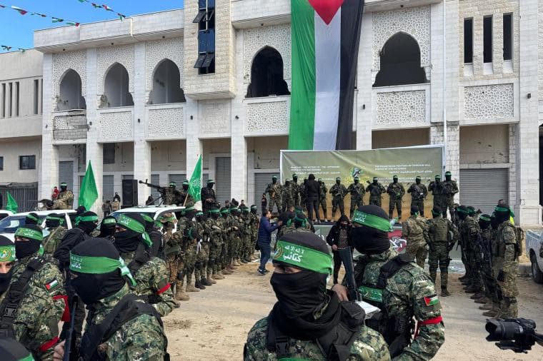 The Hamas hostages release rally in ‘Palestine Square’ in East-Central Gaza last Saturday The Hamas hostages release rally in ‘Palestine Square’ in East-Central Gaza last Saturday