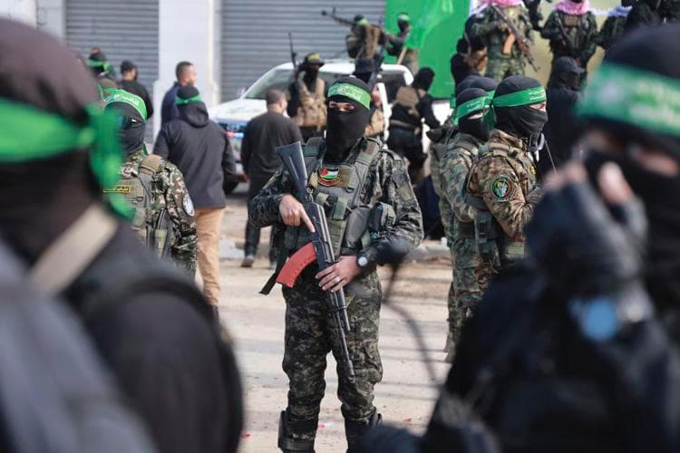 Hamas fighters are deployed in central Gaza City