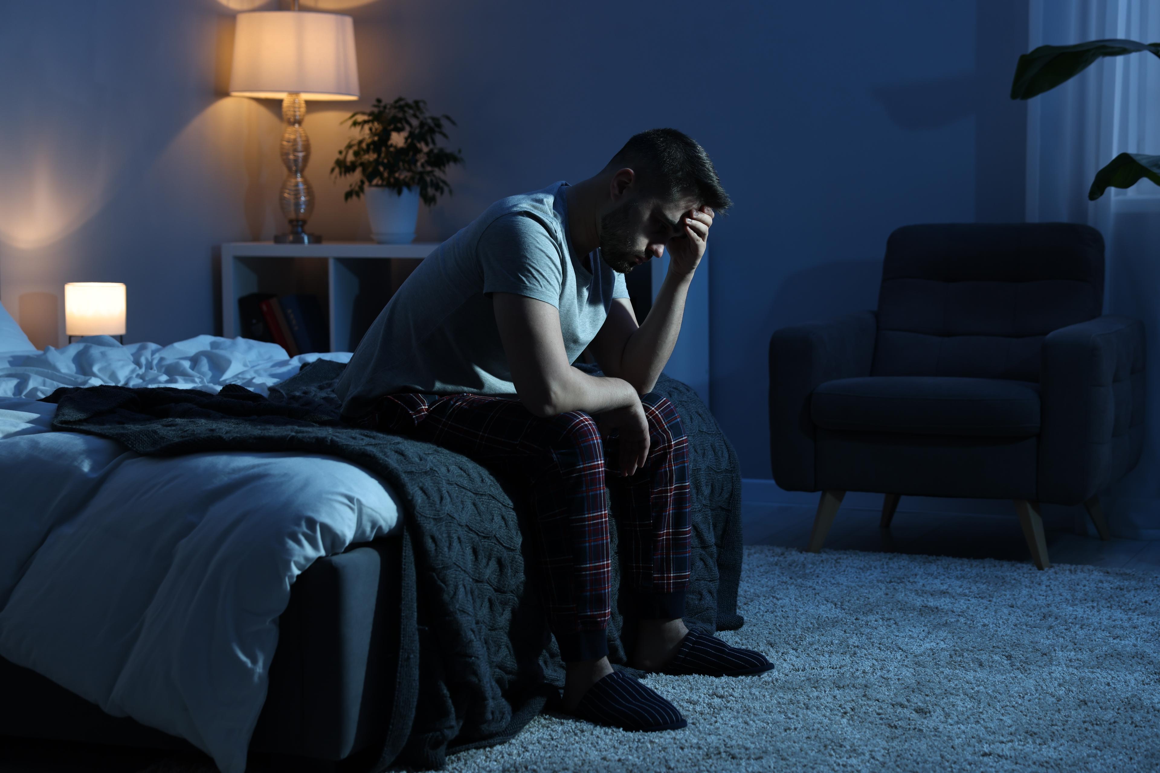 Male suffering.