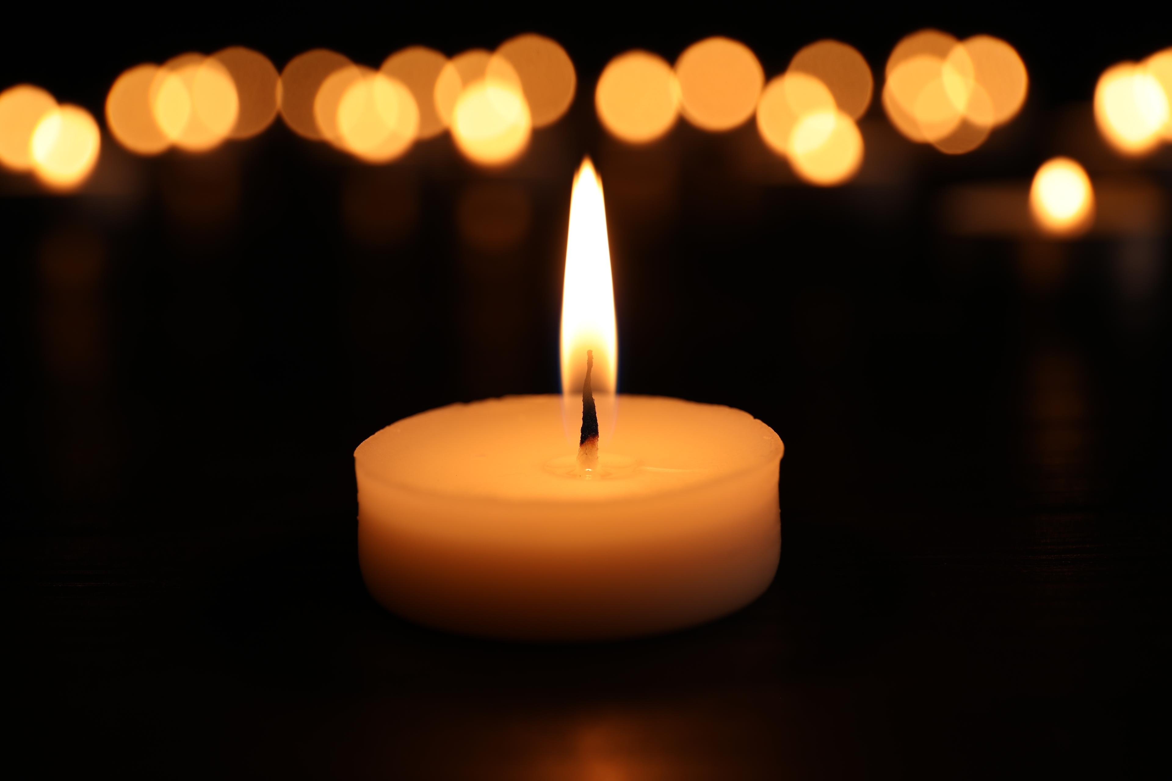 Memorial candle. Illustration.