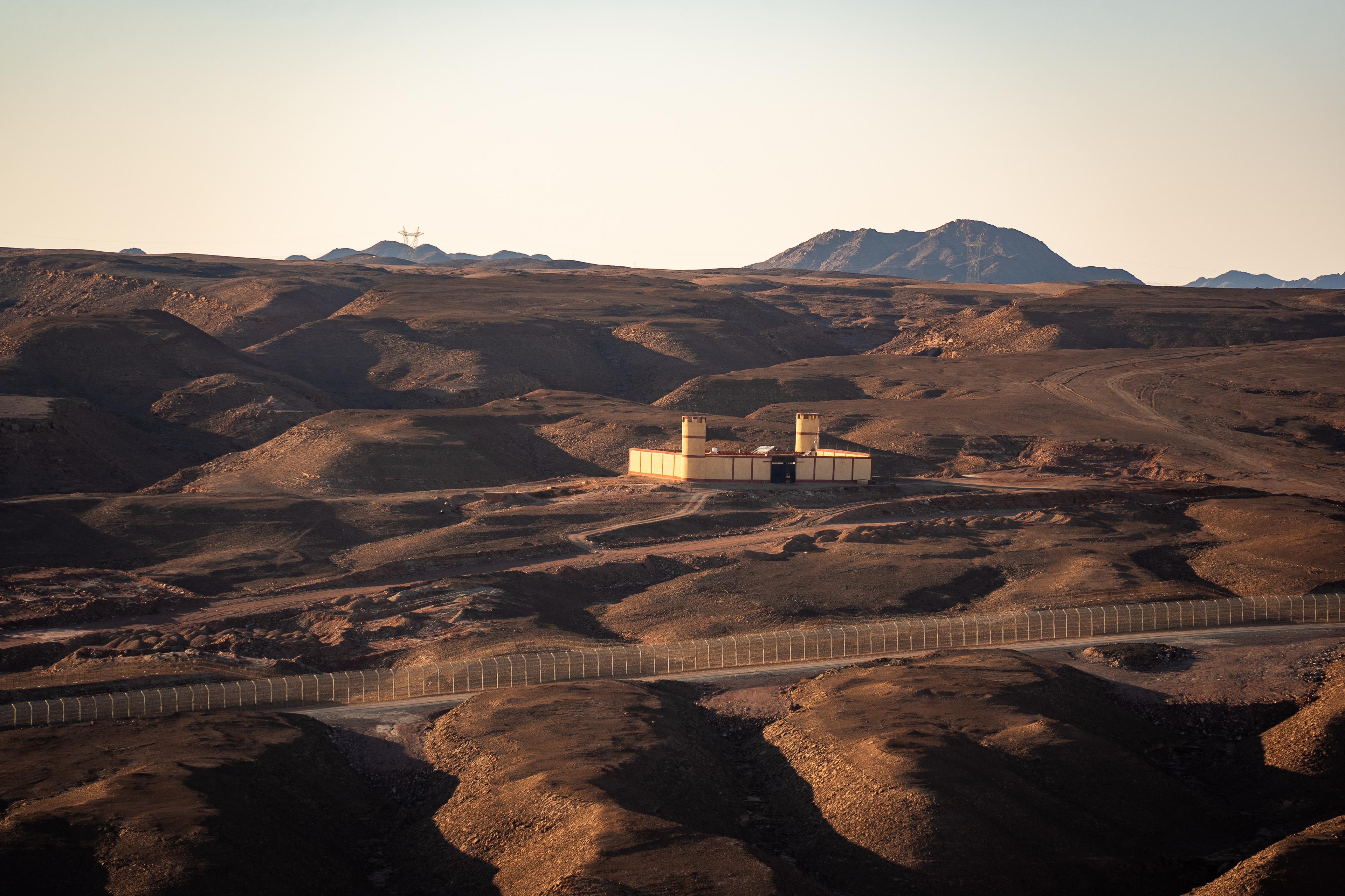 View of the Israeli border with Egypt, in southern Israel, on January 12, 2025