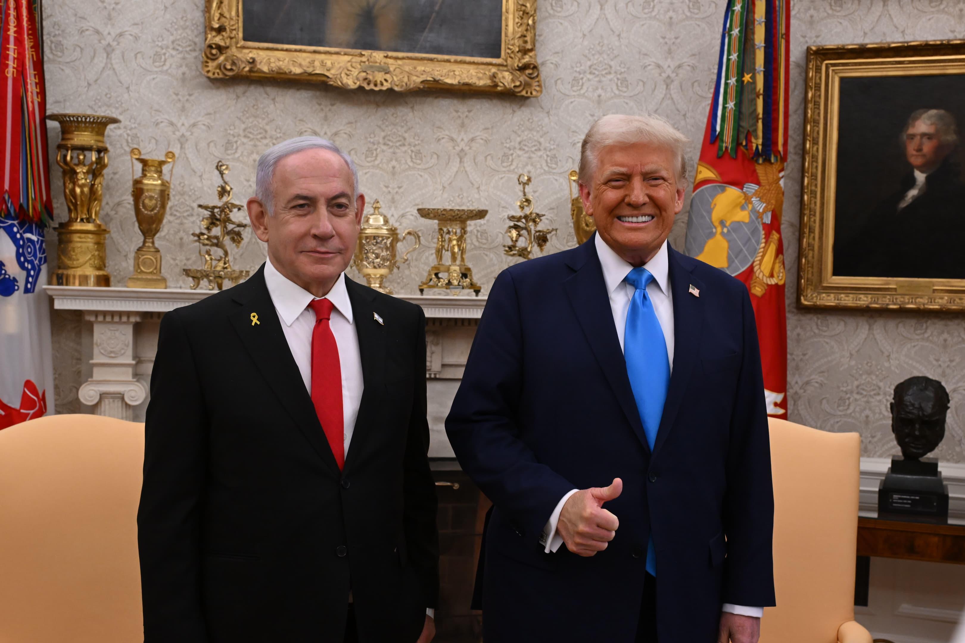 Historic meeting between Benjamin Netanyahu and Donald Trump Historic meeting between Benjamin Netanyahu and Donald Trump
