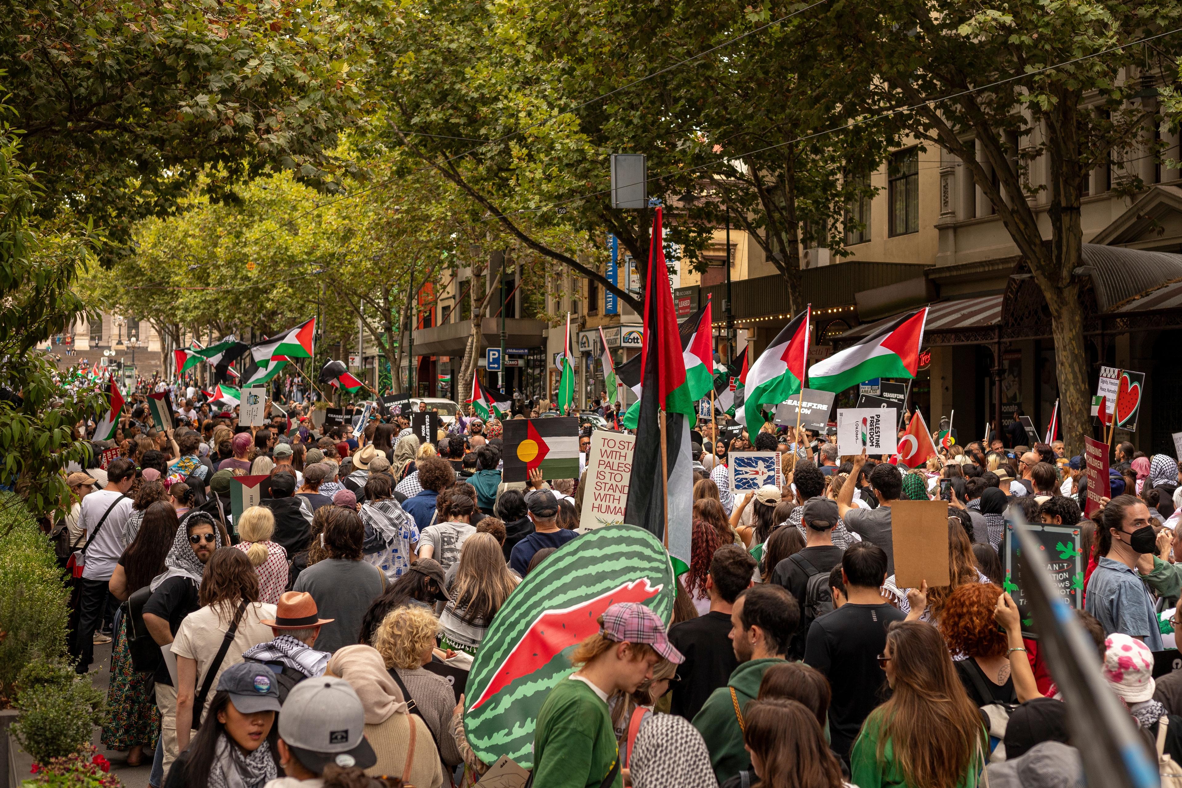 Pro-Palestine Protest in Melbourne  
