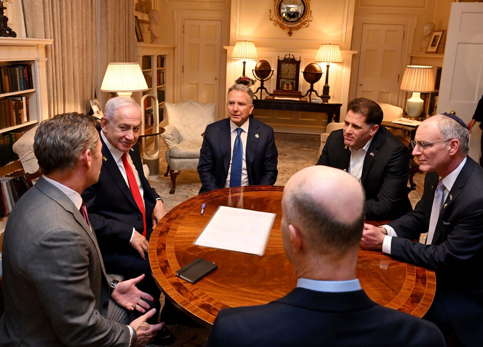 Netanyahu, Witkoff, Dermer.