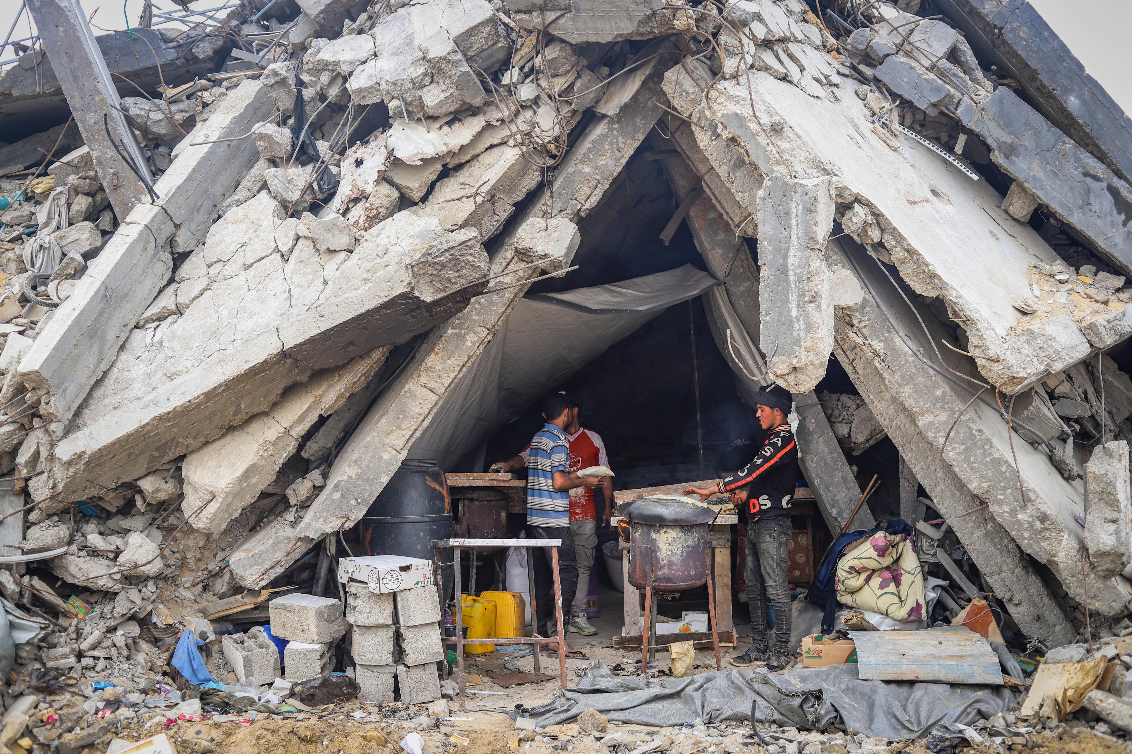 A store under the rubble.