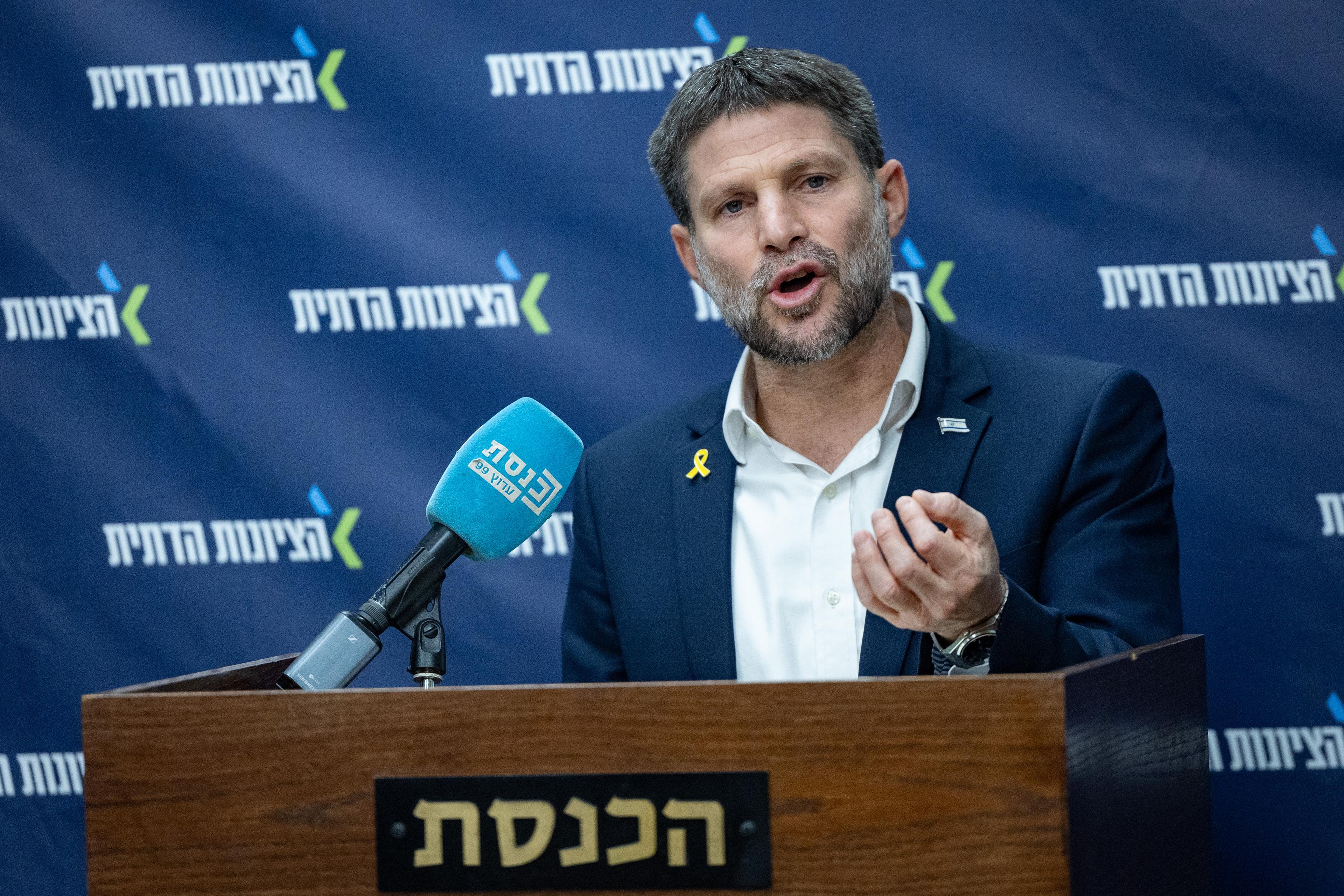 Finance Minister Bezalel Smotrich.