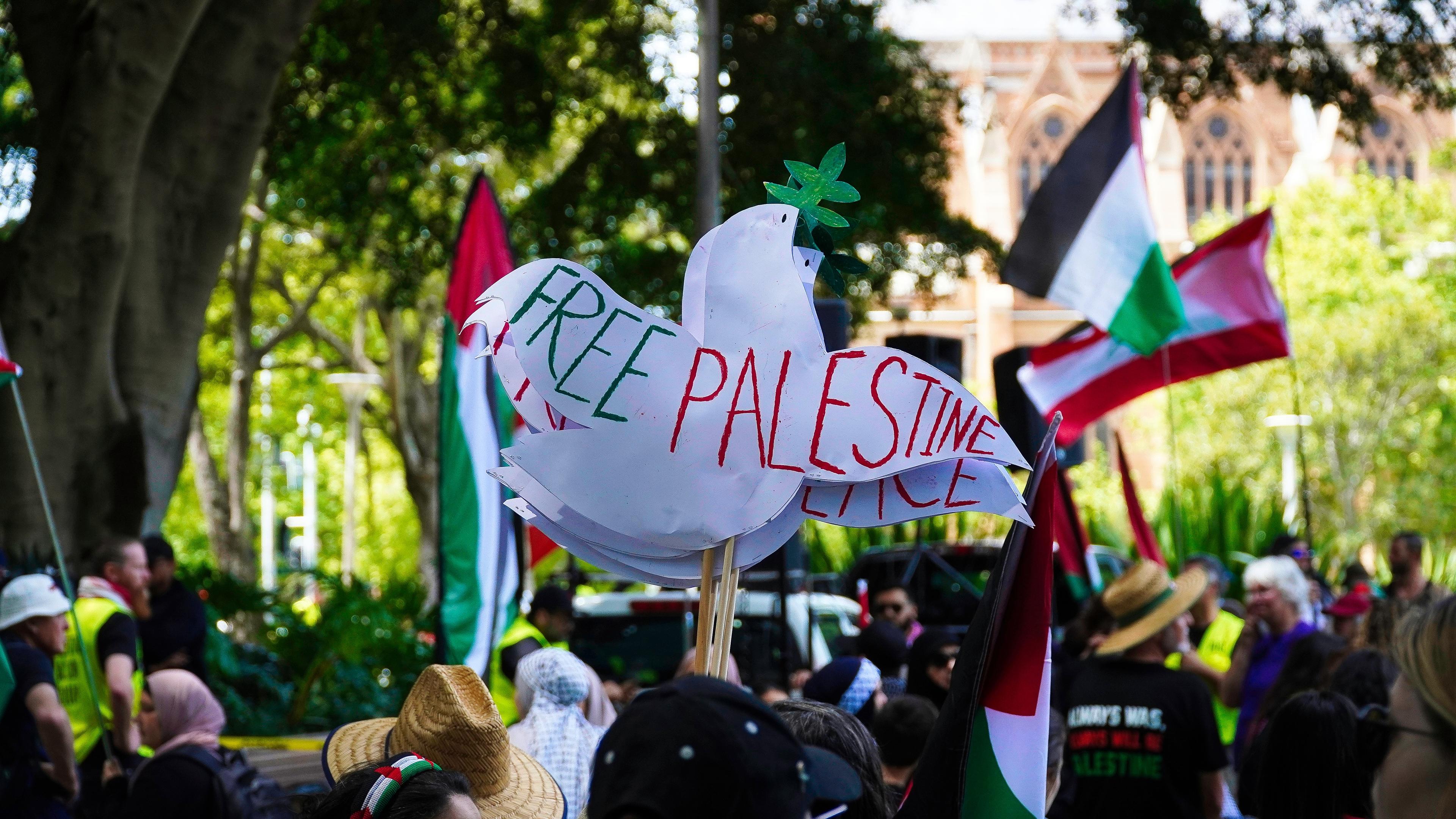  Sydney NSW Australia 6 October 2024. "Free Palestine" protest 