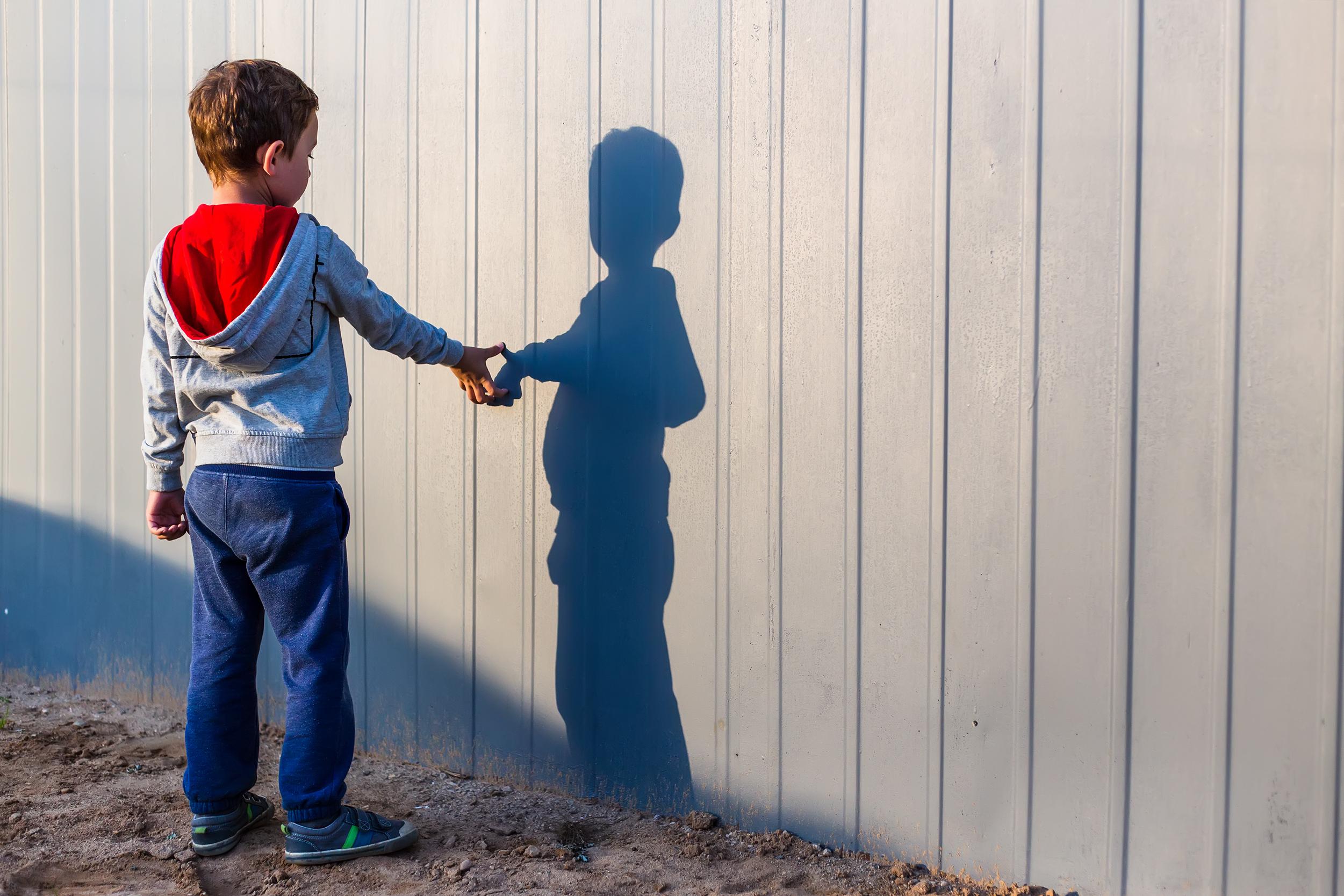 Boy and his shadow