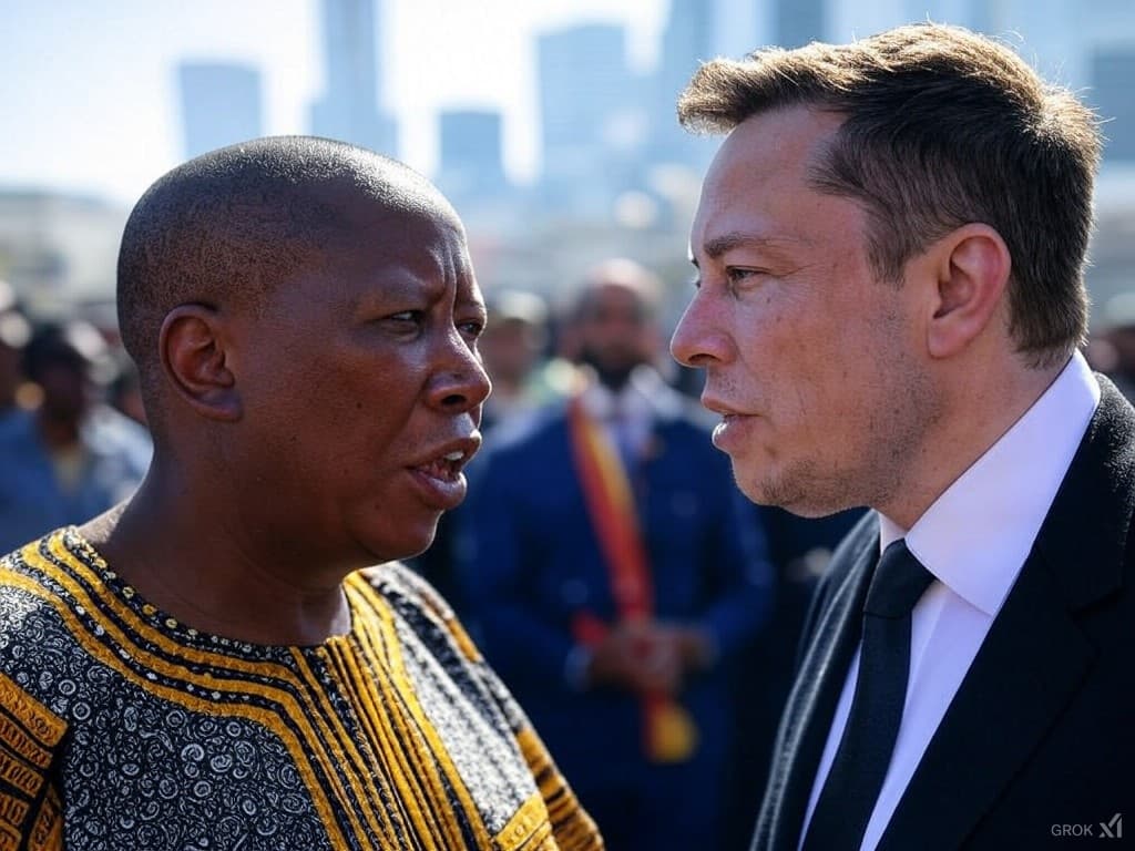 Julius Malema and Elon Musk