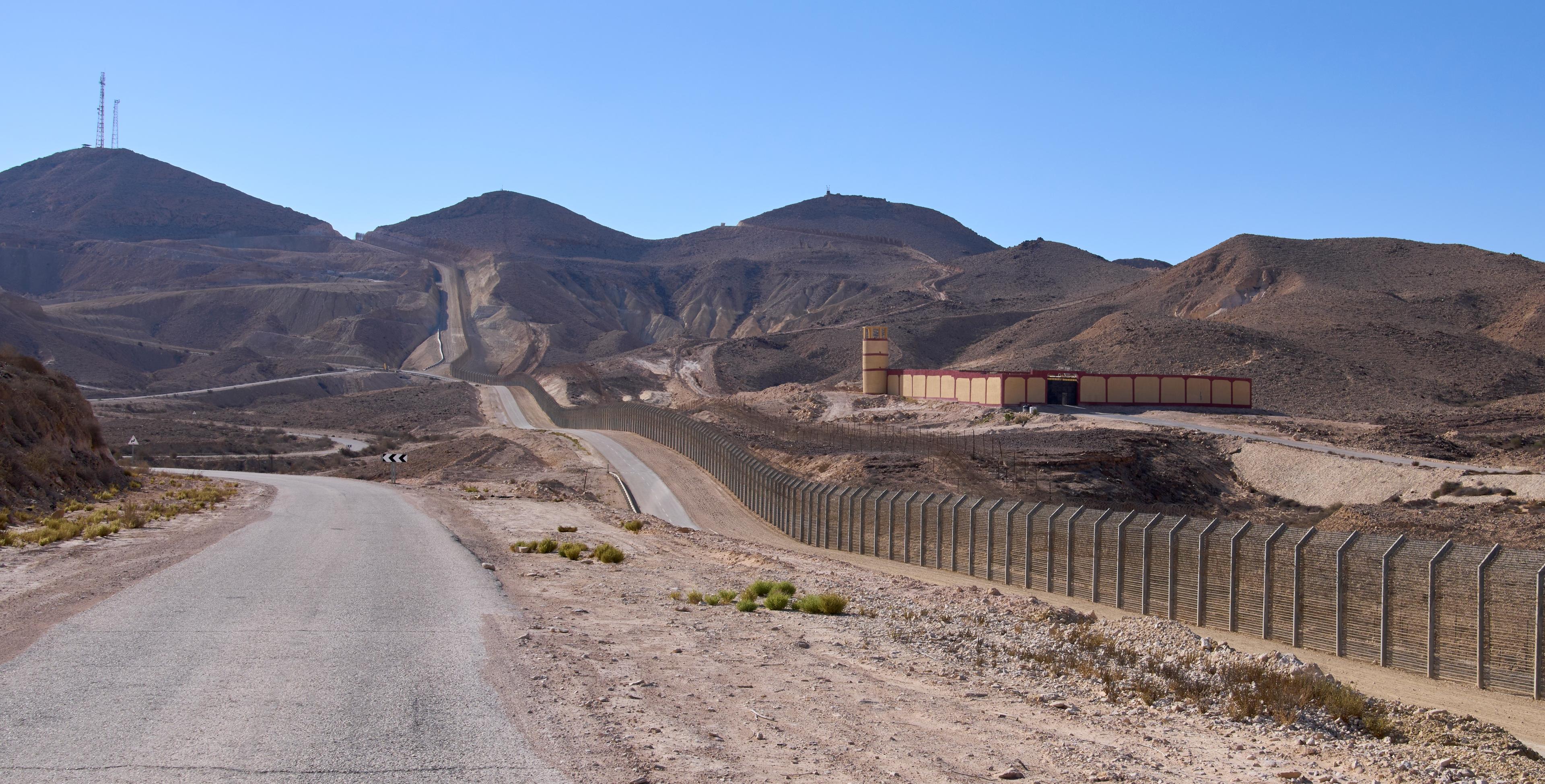 Restricted military zone along the border between Israel and Egypt 
