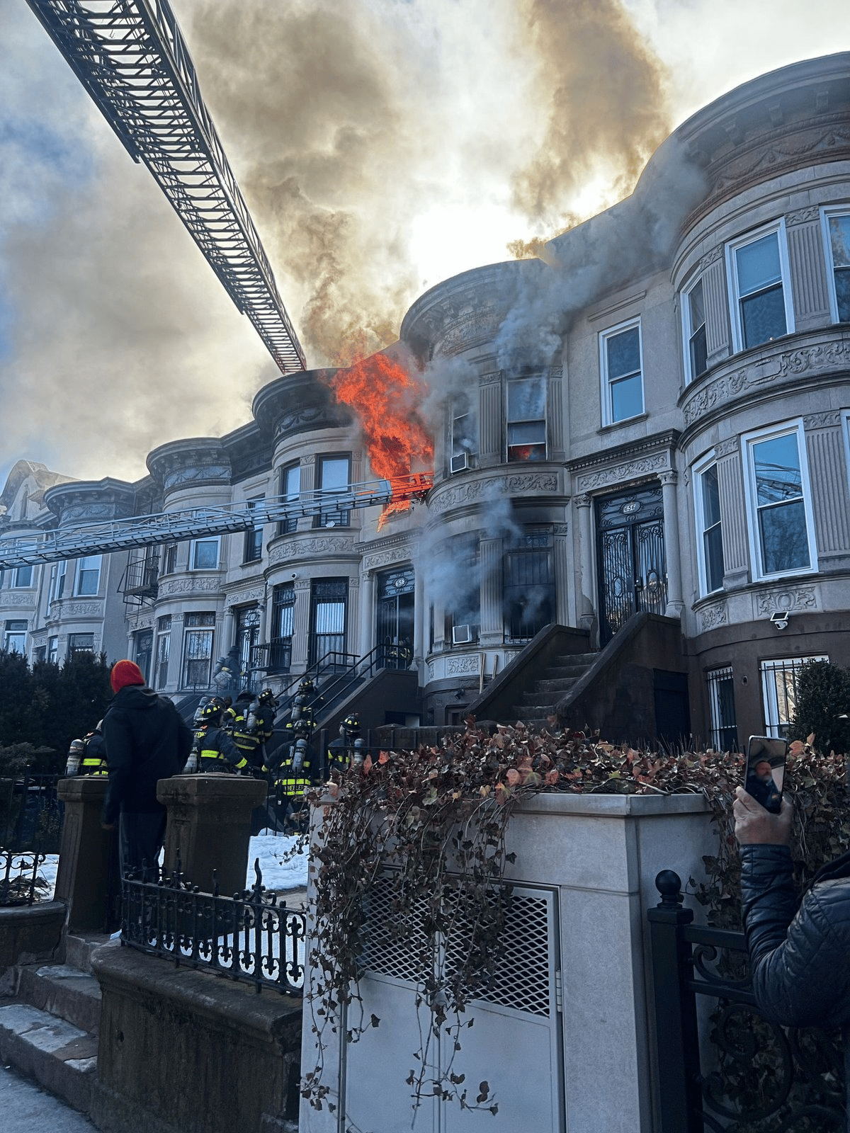 Fire in Crown Heights Brooklyn