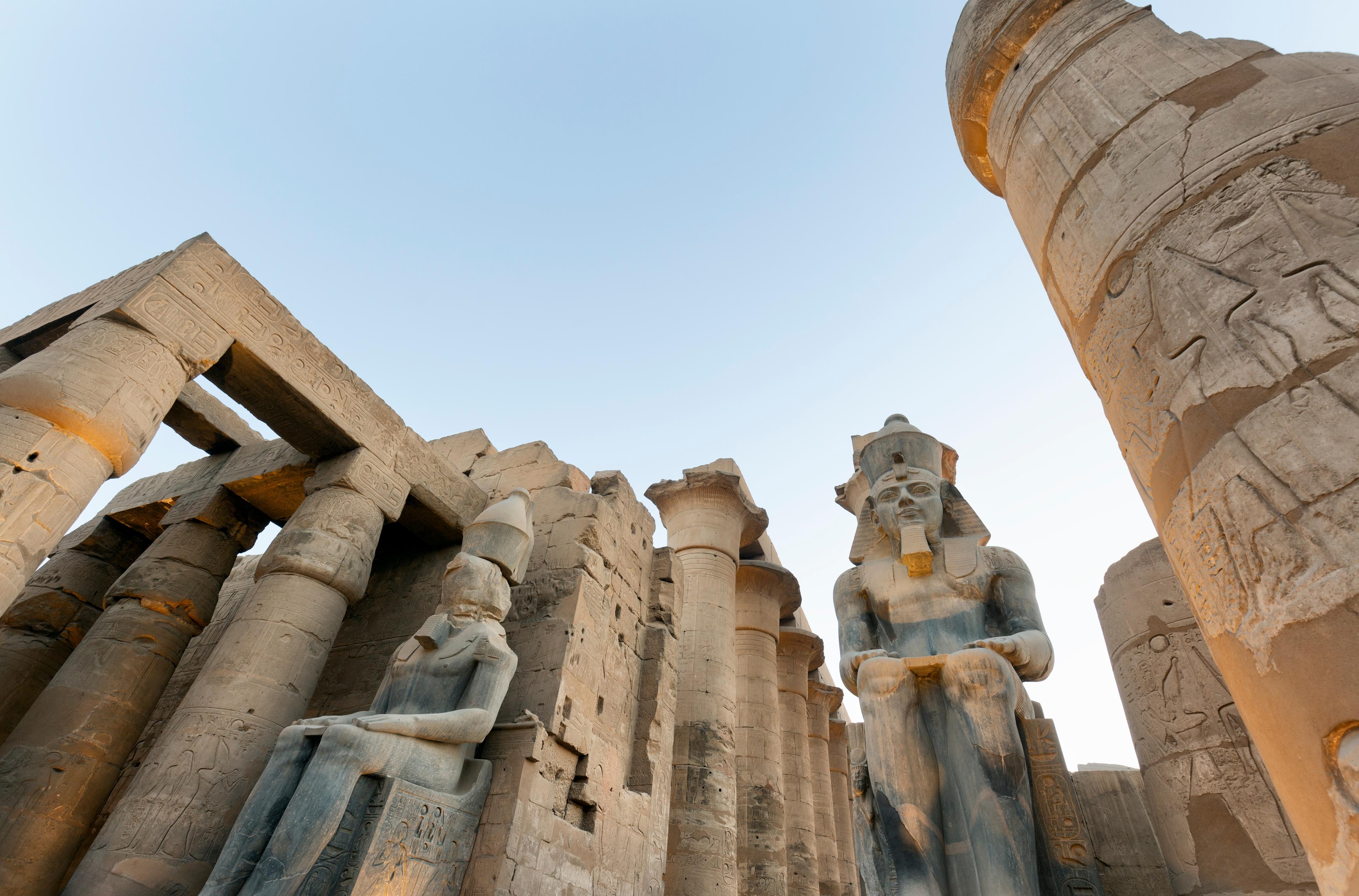 Beautiful view of ancient Luxor Temple, on April 30, 2024, in Luxor, Egypt 