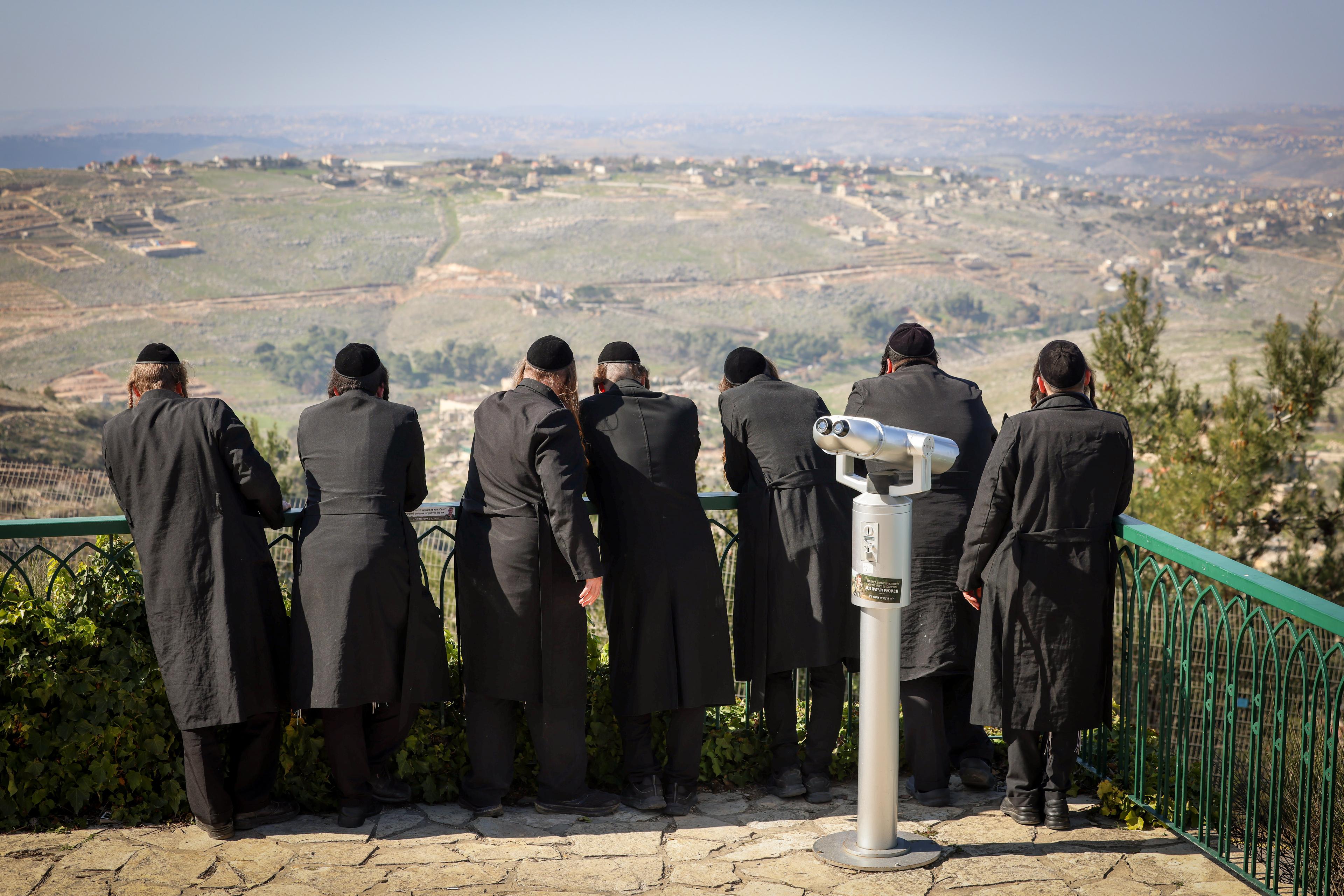 Haredim overlooking Lebanon.