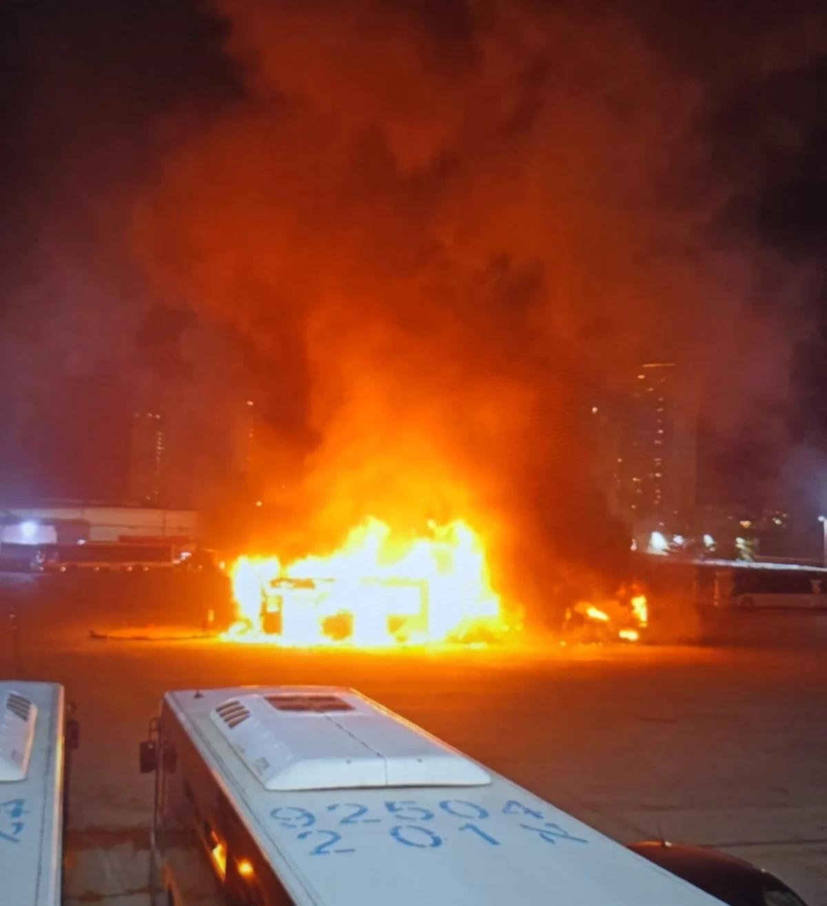Scene of the bus explosion