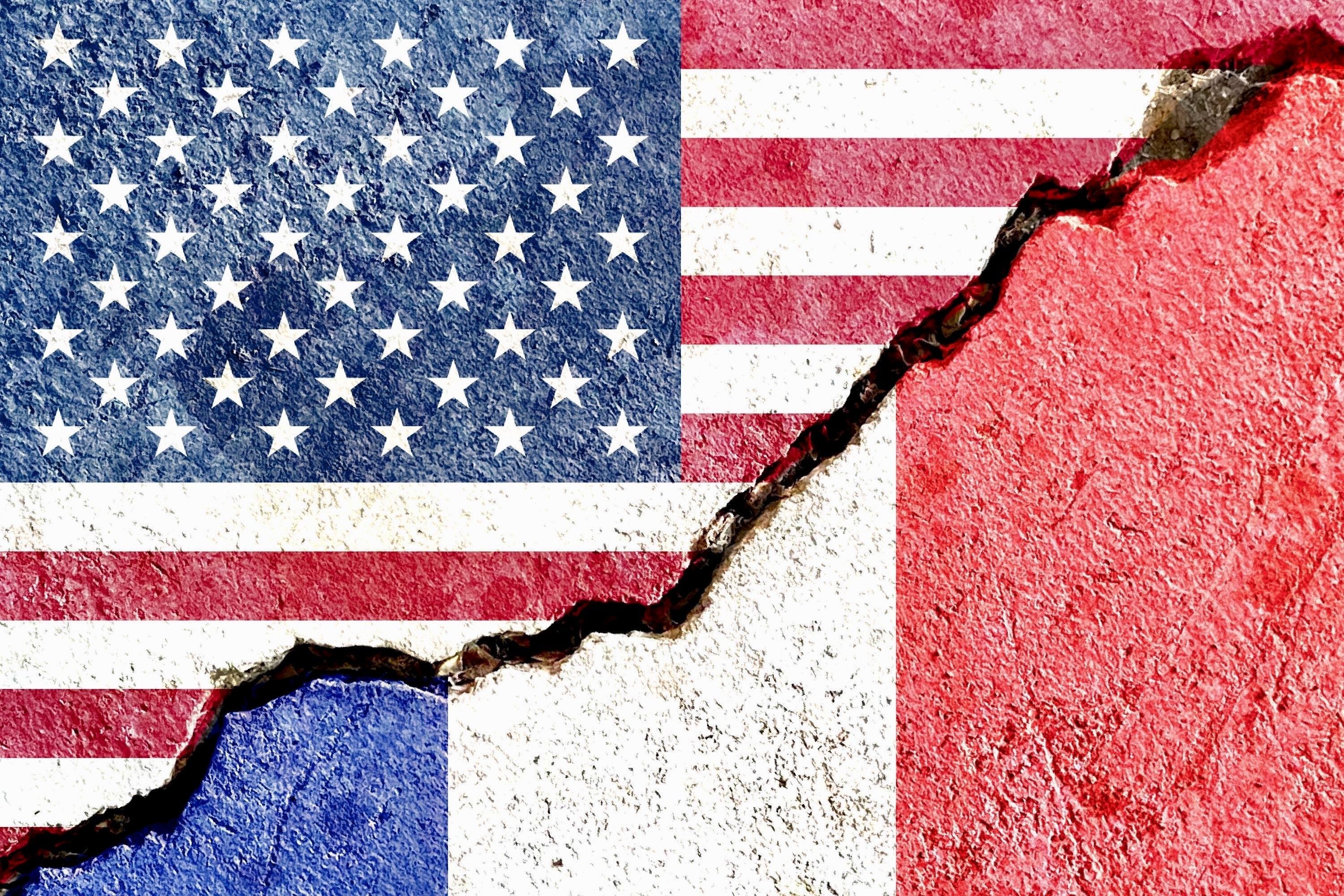 French and American flags