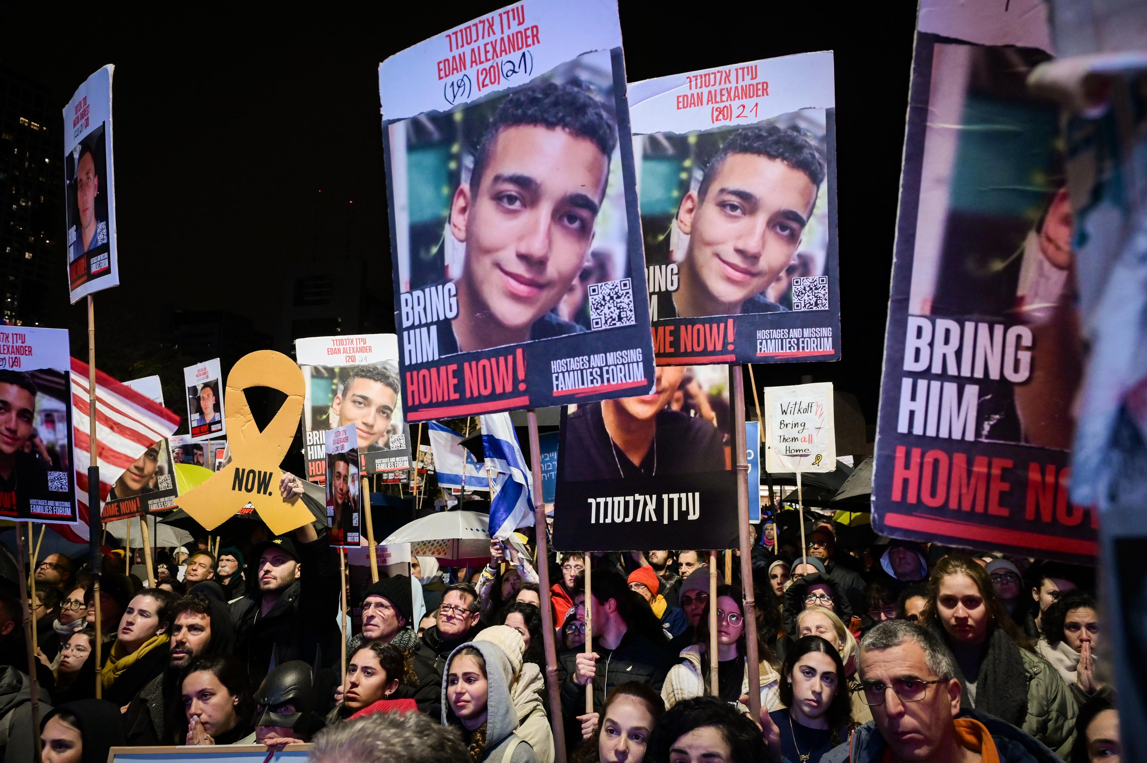 Protest for the hostages.