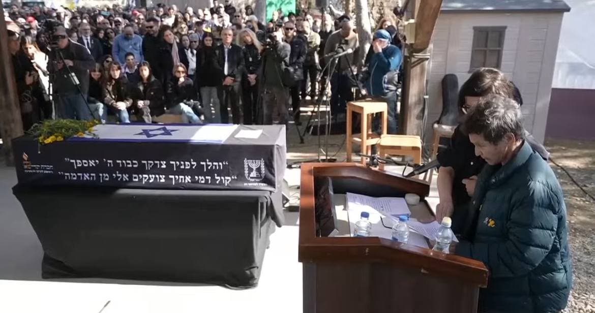 Yocheved Lifshitz eulogizes fallen husband Oded