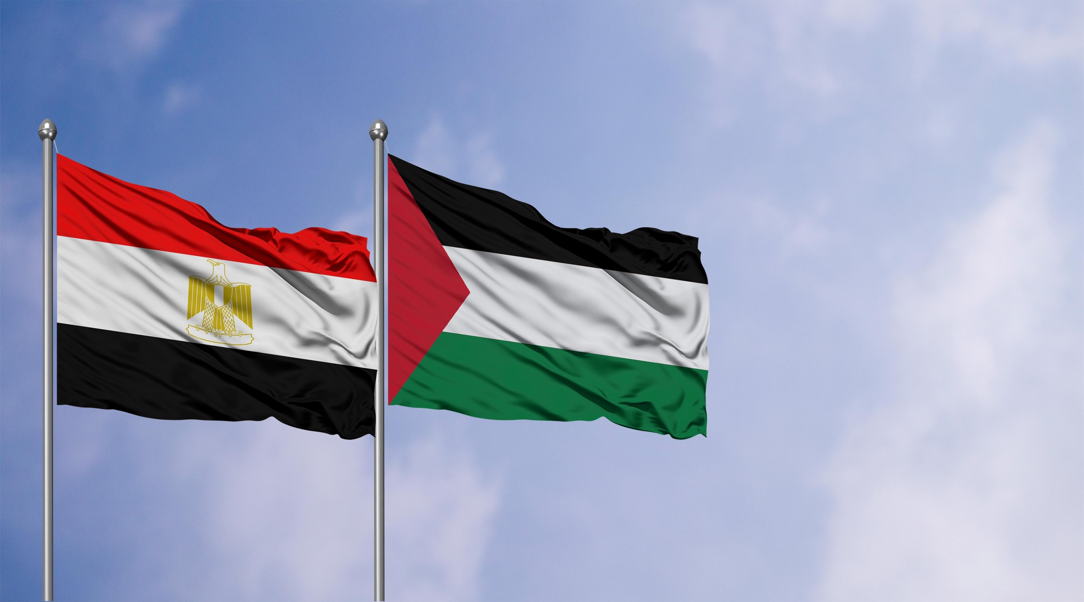 Egypt, Palestine flags