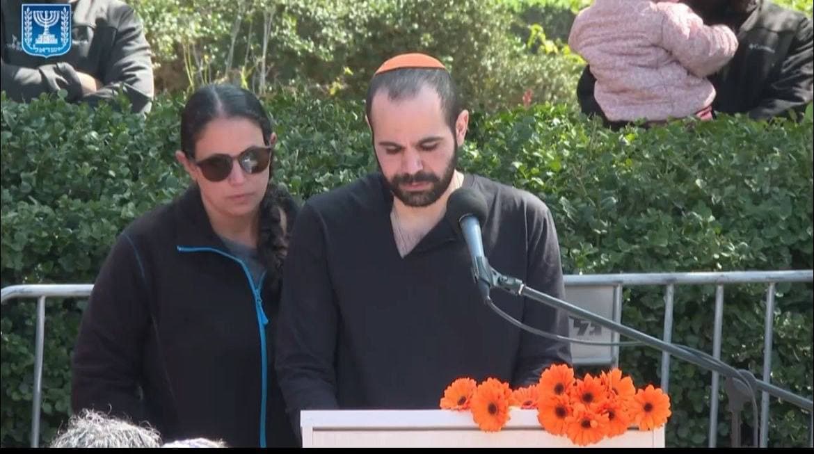 Yarden Bibas eulogizes his wife Shiri and sons Ariel and Kfir
