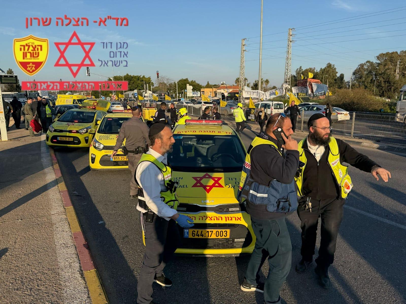 Scene of a ramming and stabbing terror attack near Pardes Hannah